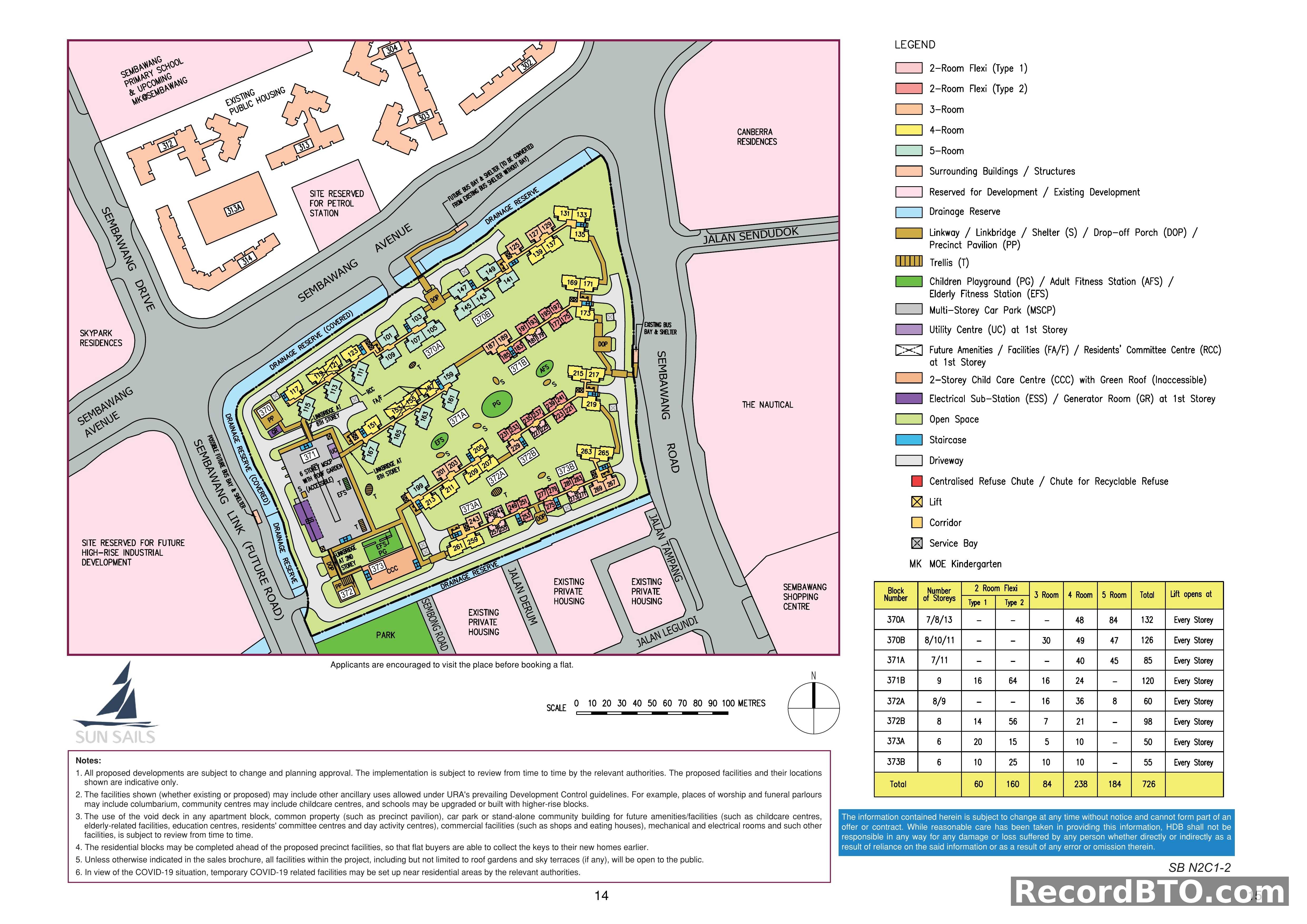 Site Plan & Unit Distribution for Multiple Blocks