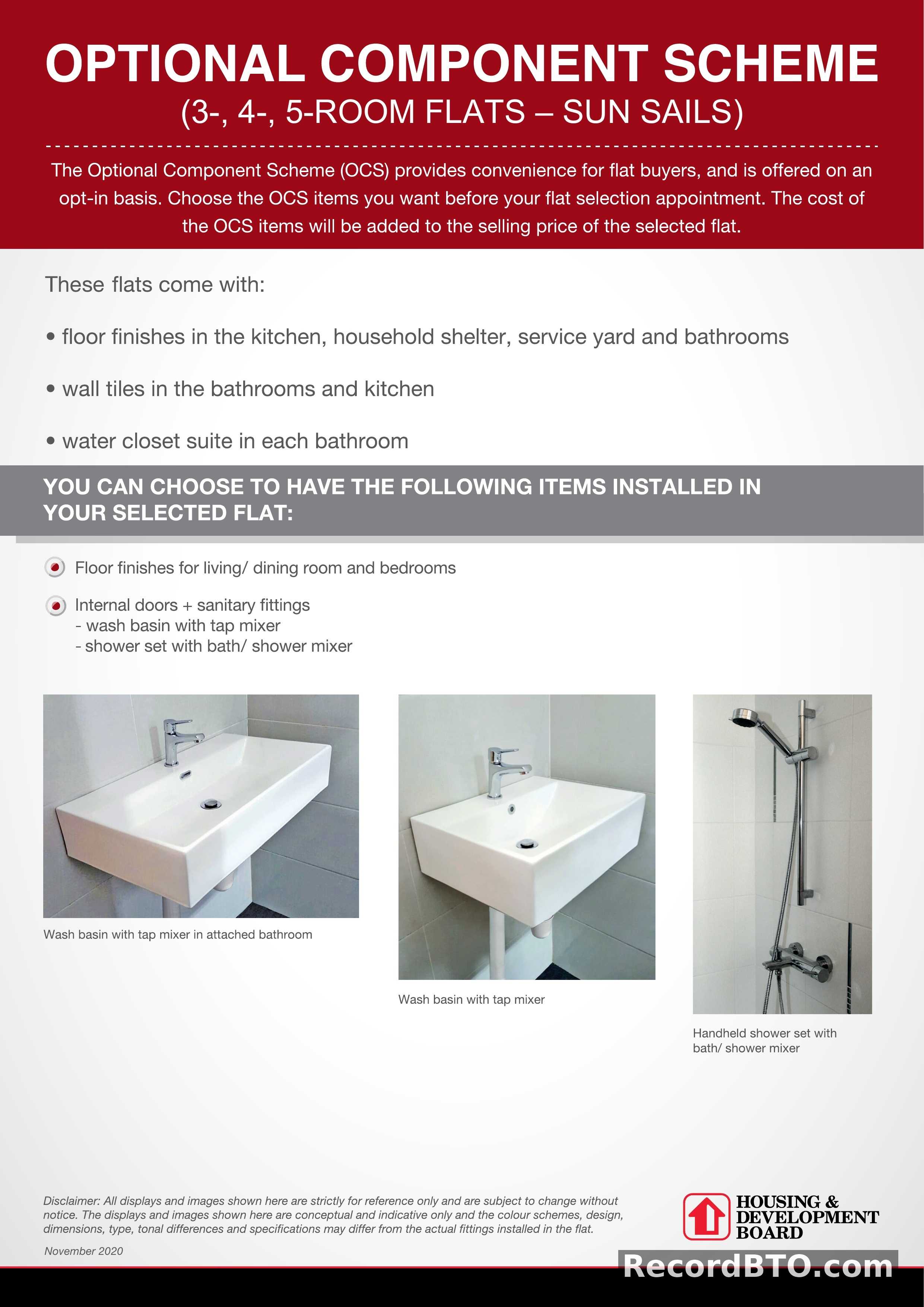 Optional Component Scheme for 3-, 4-, 5-Room Flats