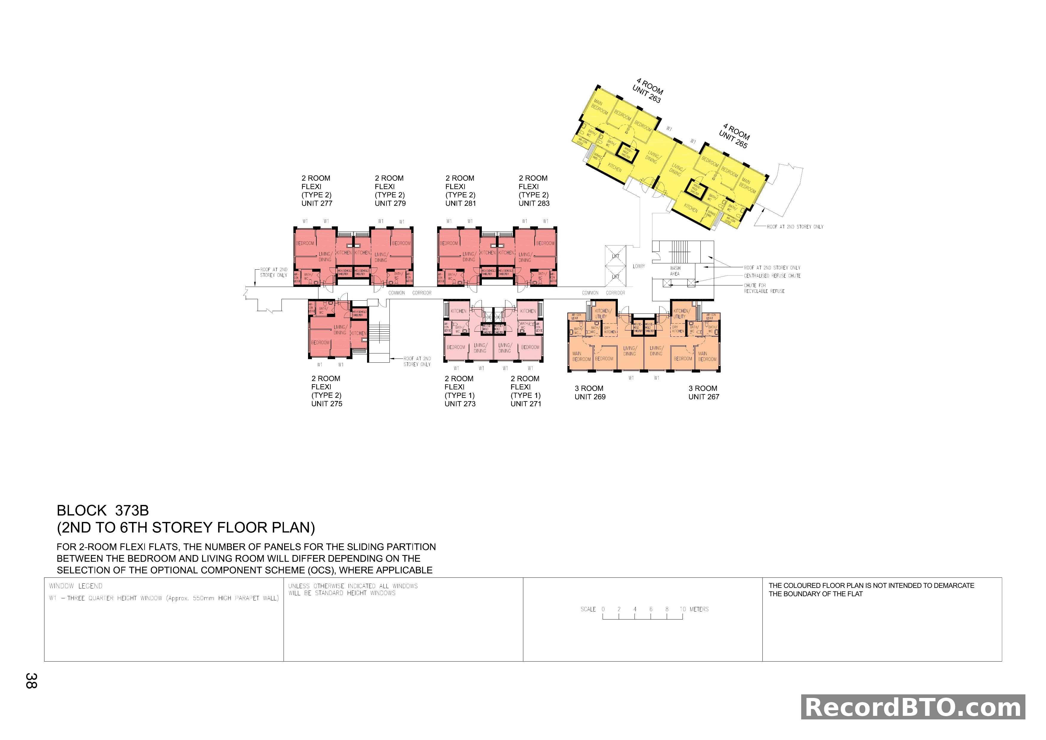 Block 373B: 2nd to 6th Storey Floor Plans