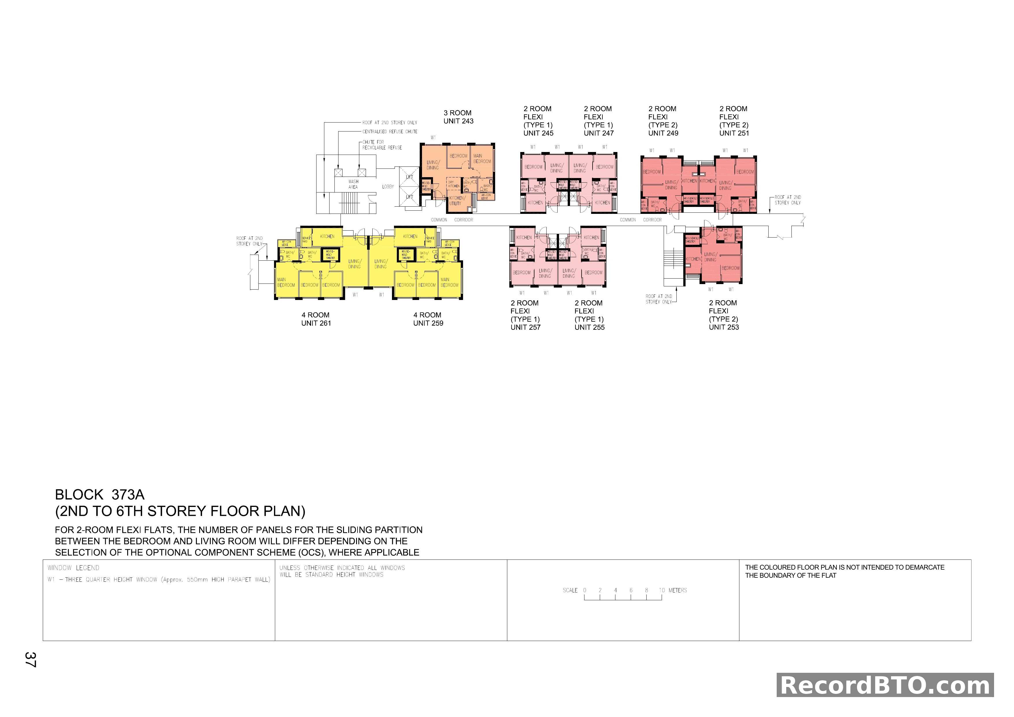 Block 373A: 2nd-6th Storey Floor Plans