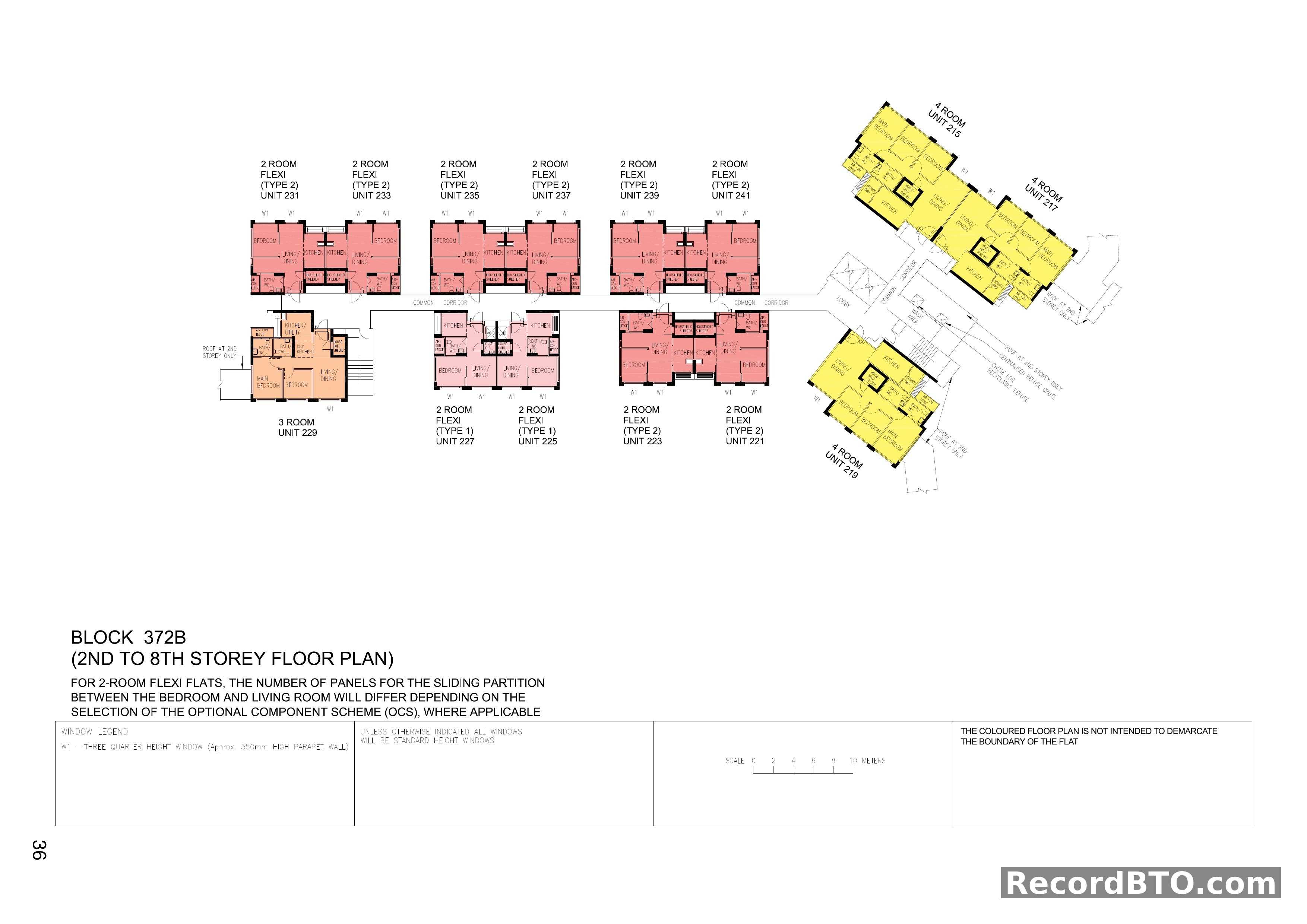 Block 372B: 2nd to 8th Storey Floor Plans