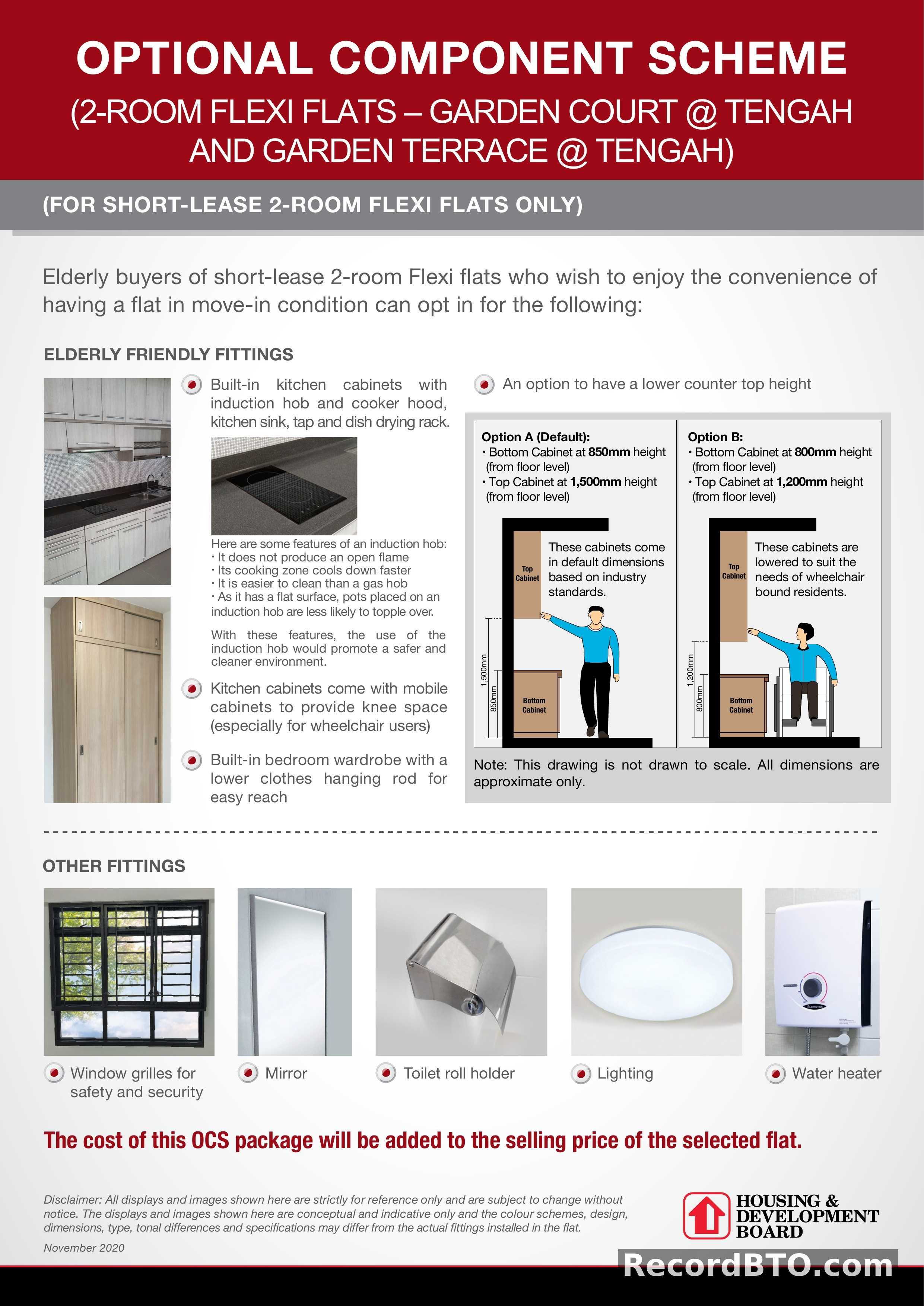 Elderly-Friendly Fittings for 2-Room Flexi Flats