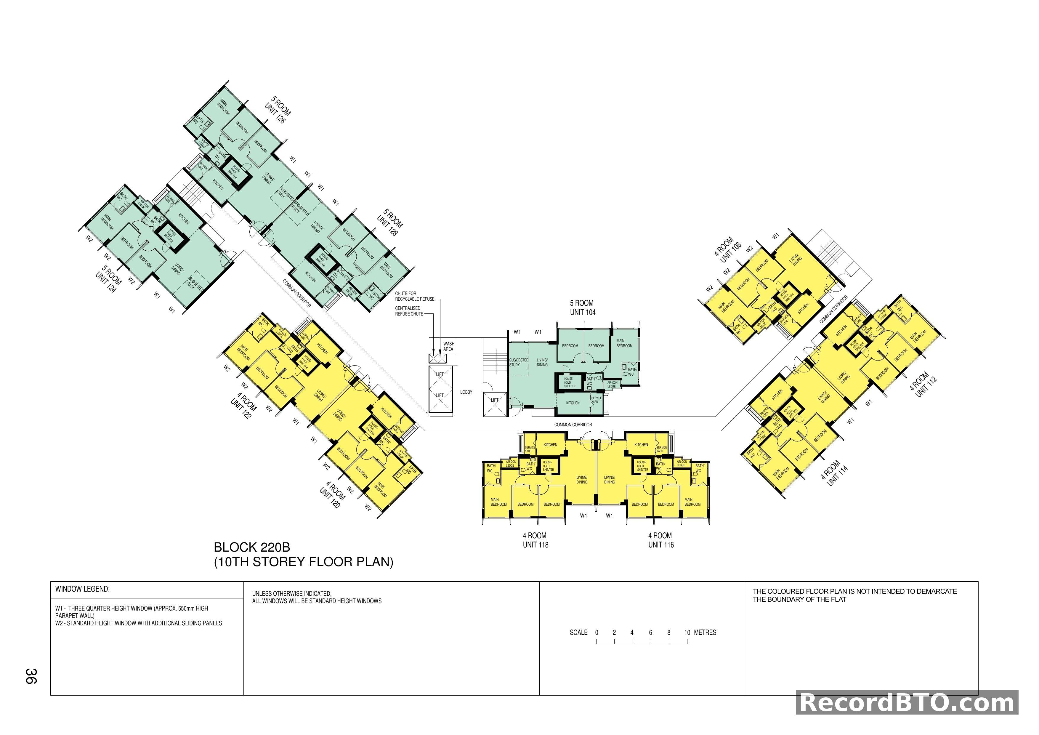 Block 220B: 10th Storey Floor Plan
