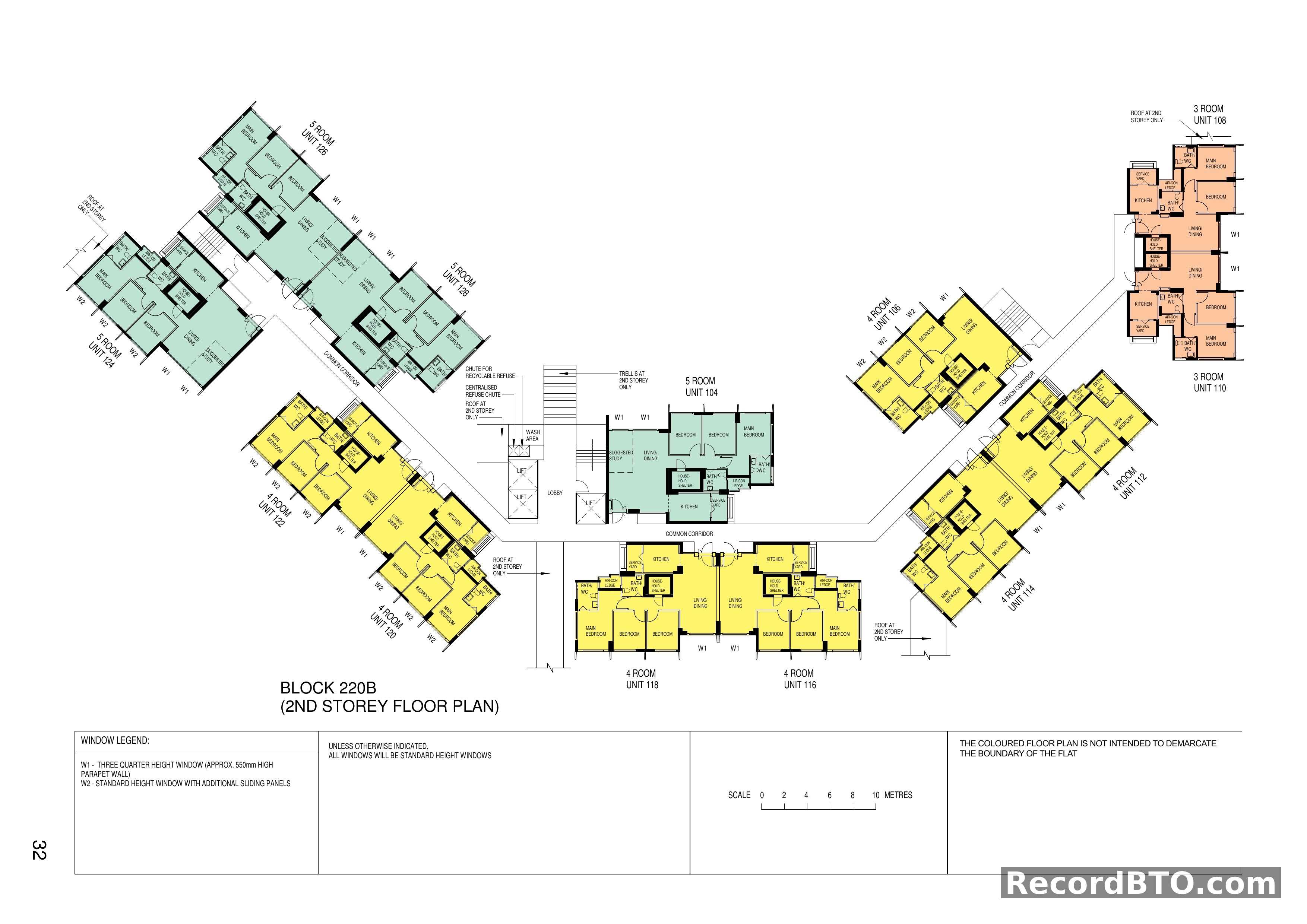 Block 220B: 2nd Storey Floor Plan