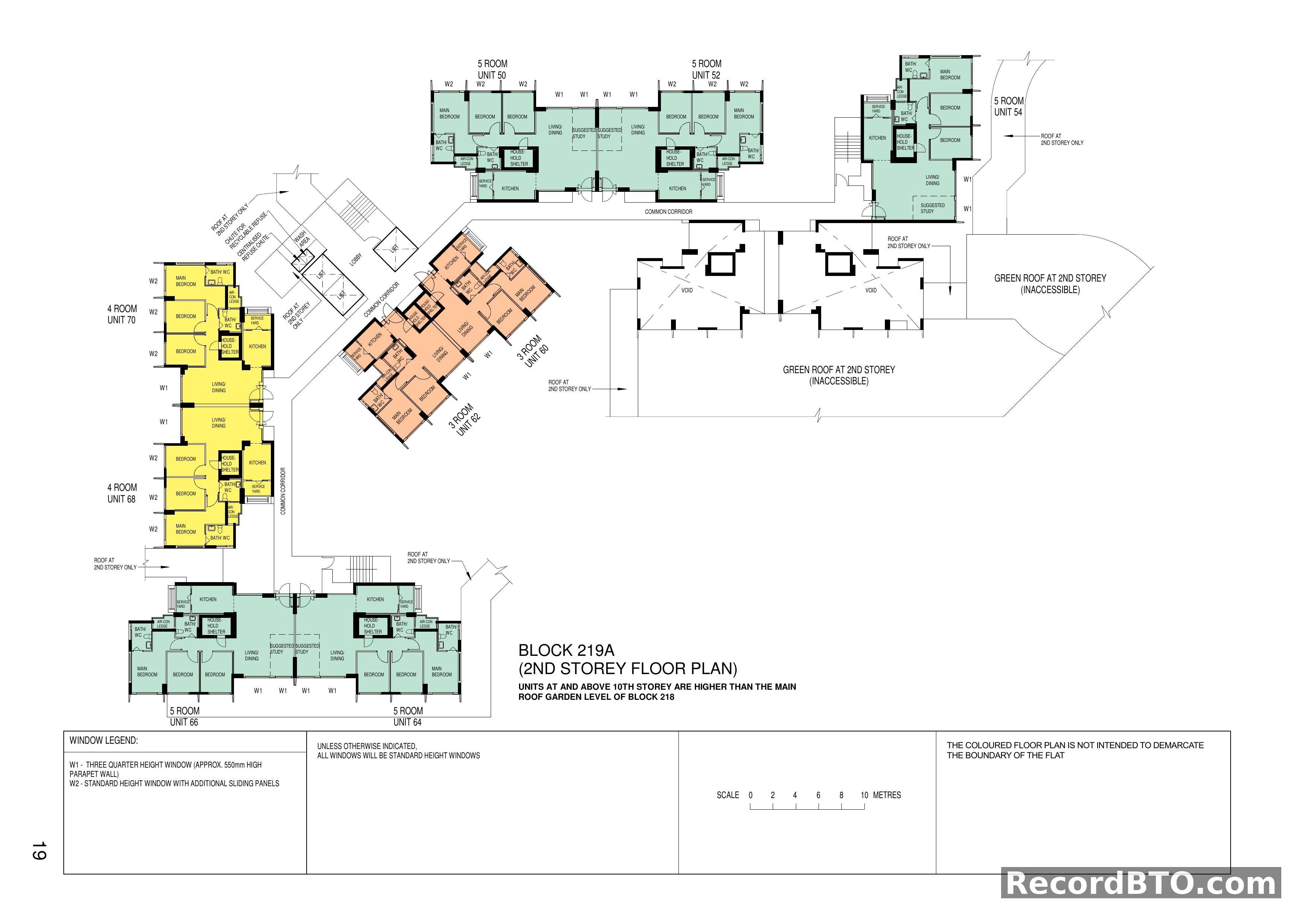 Block 219A: 2nd Storey Floor Plans