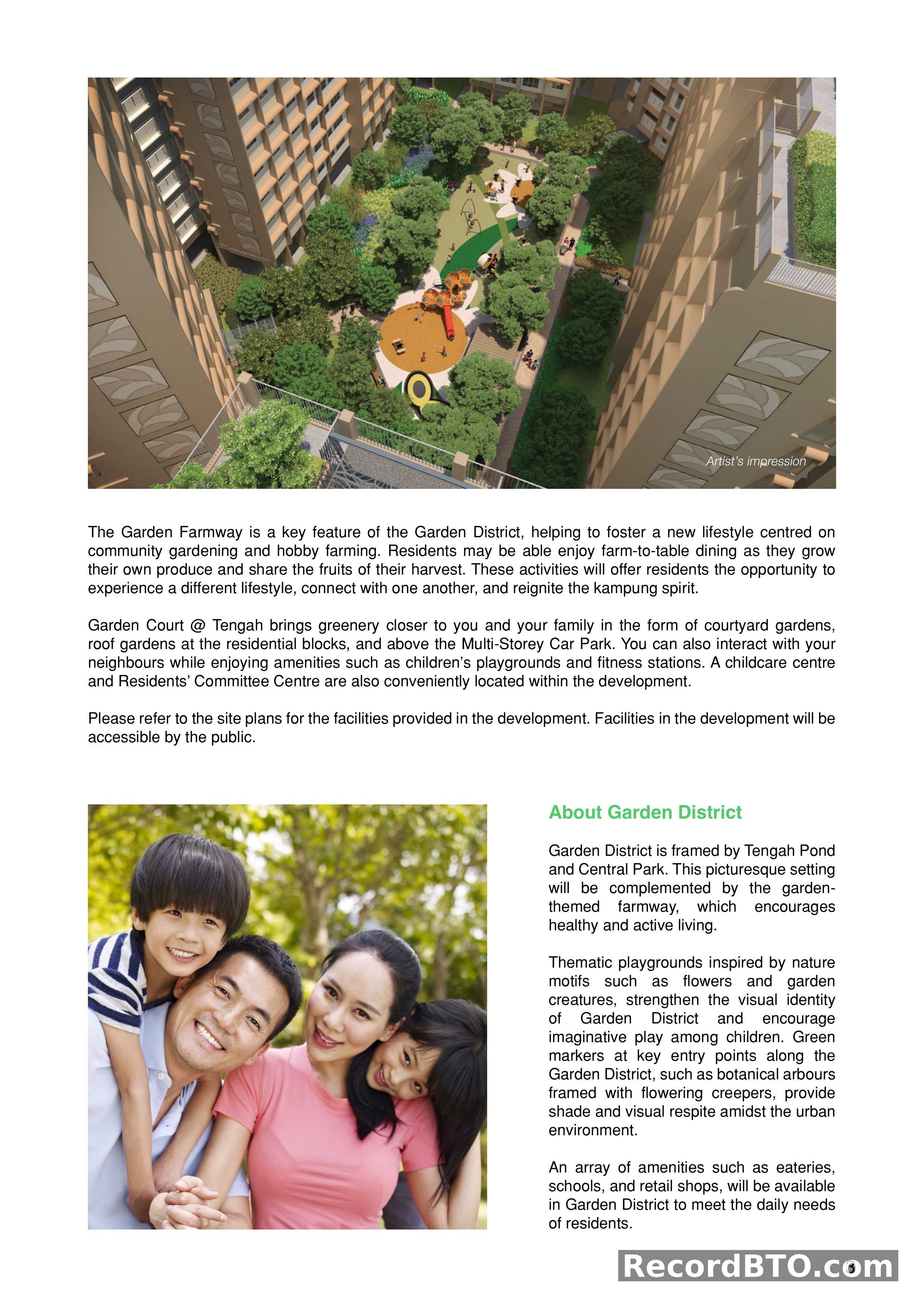 Community & Green Features: Tengah Garden District