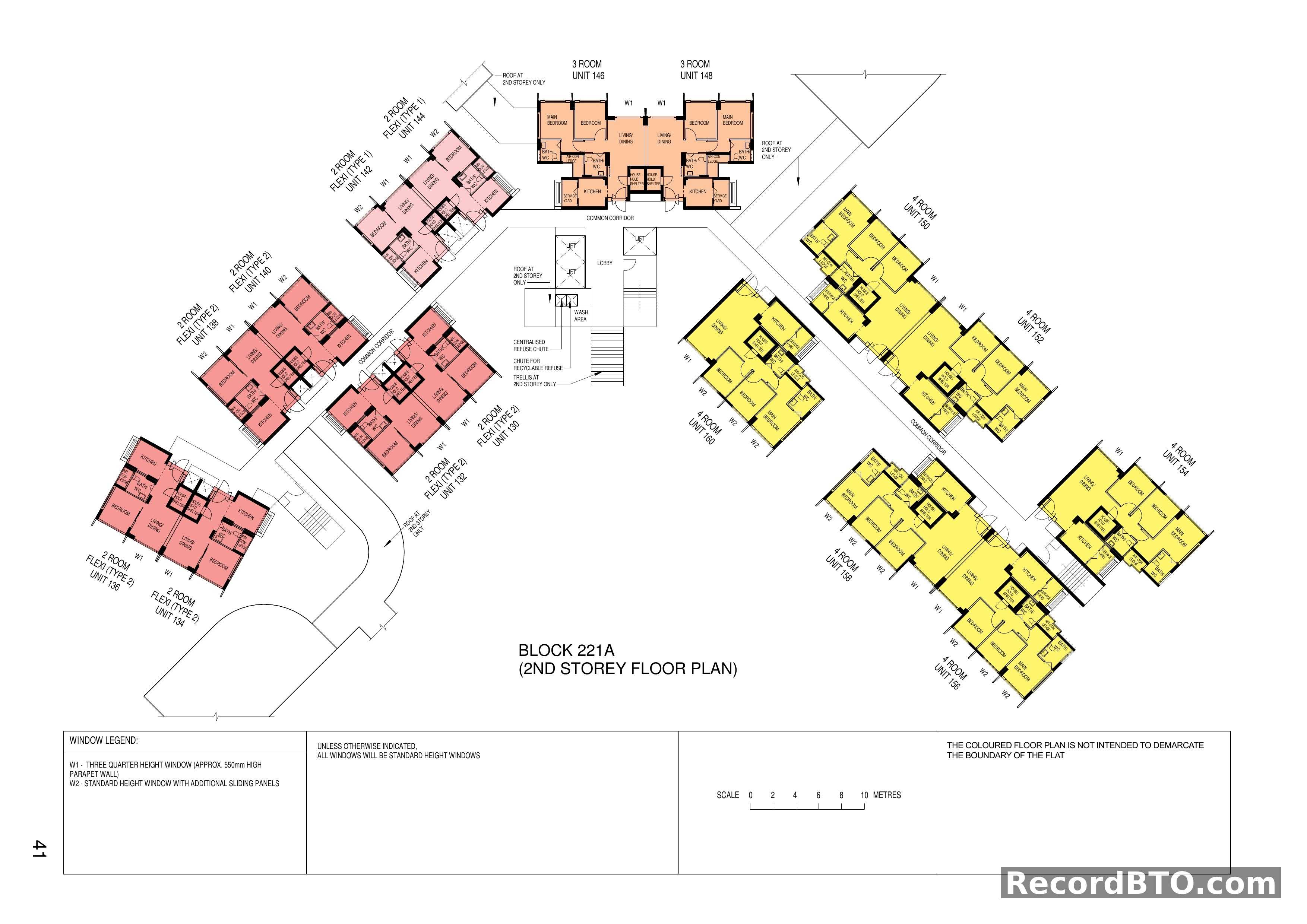 Block 221A: 2nd Storey Floor Plans
