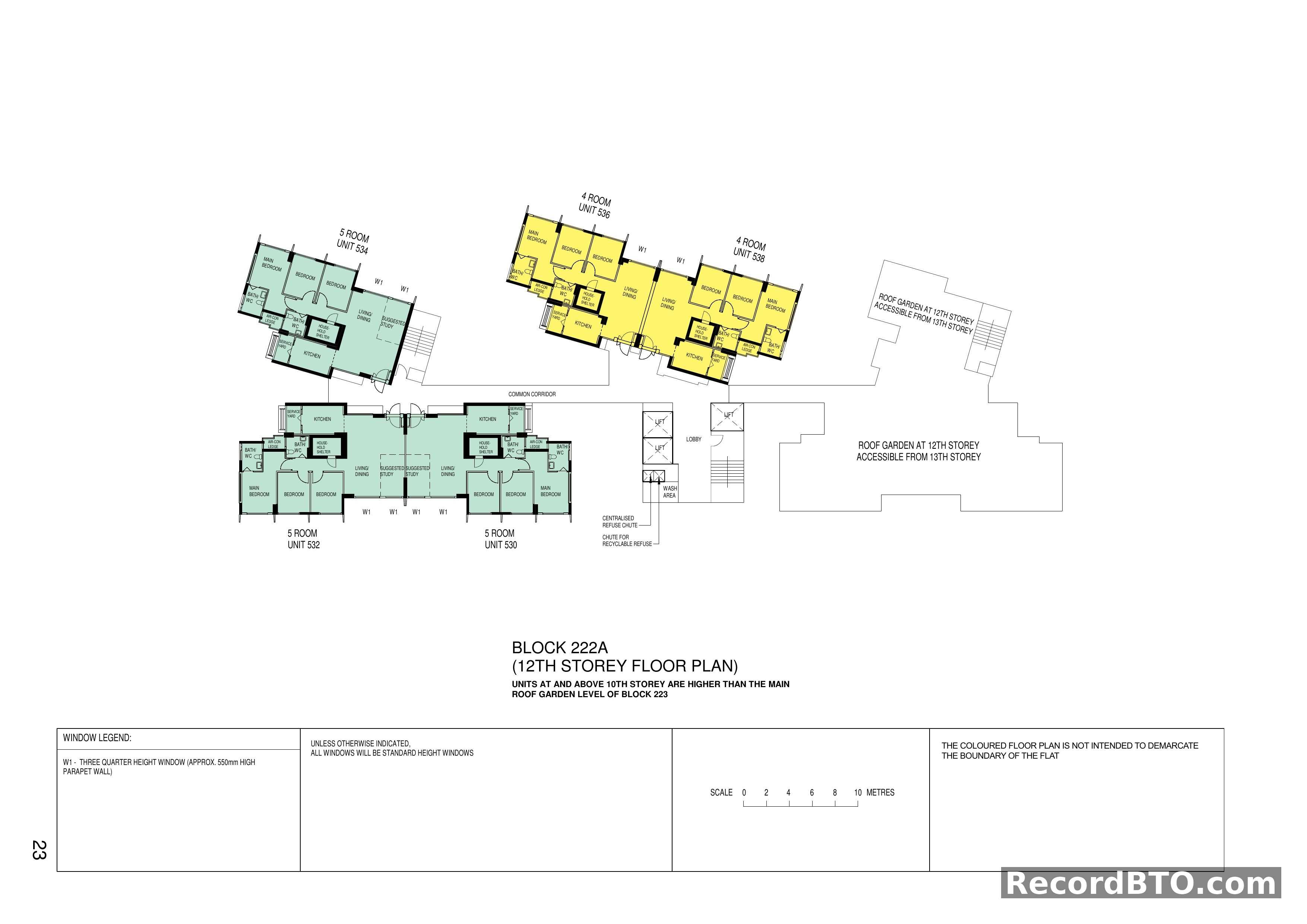 Block 222A: 12th Storey Floor Plan with Unit Layouts