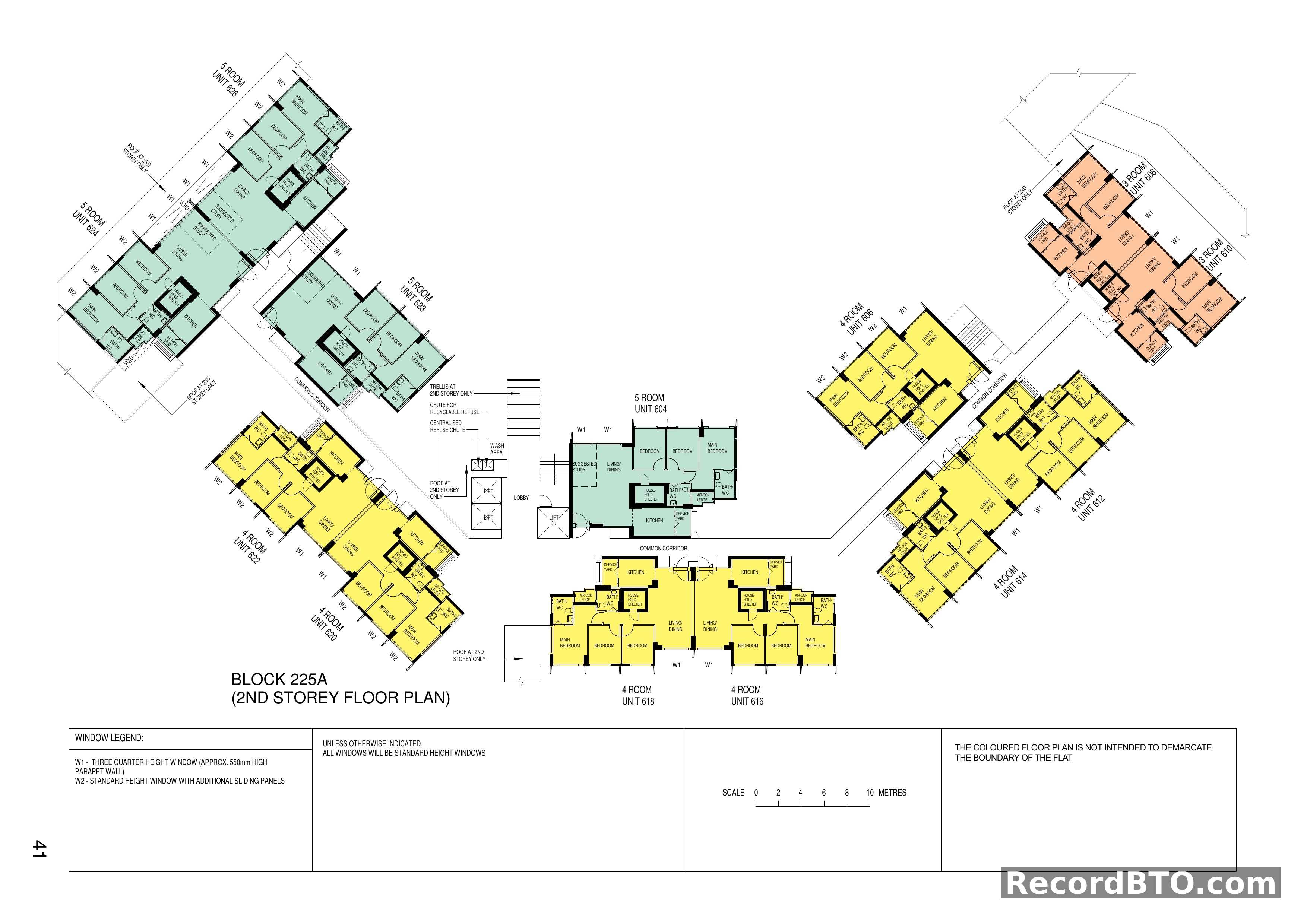 Block 225A: 2nd Storey Floor Plans