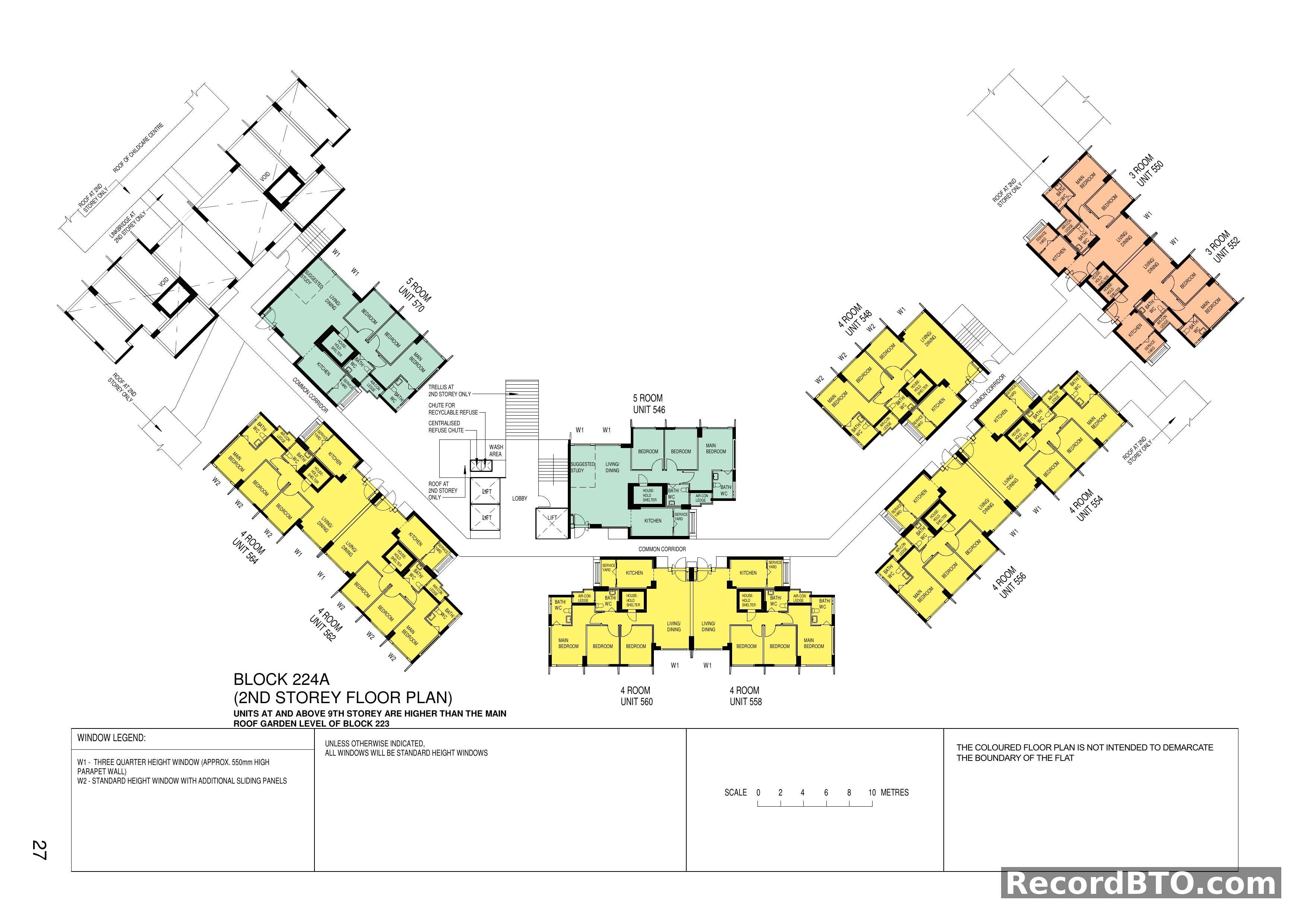 Block 224A: 2nd Storey Floor Plan and Site Features