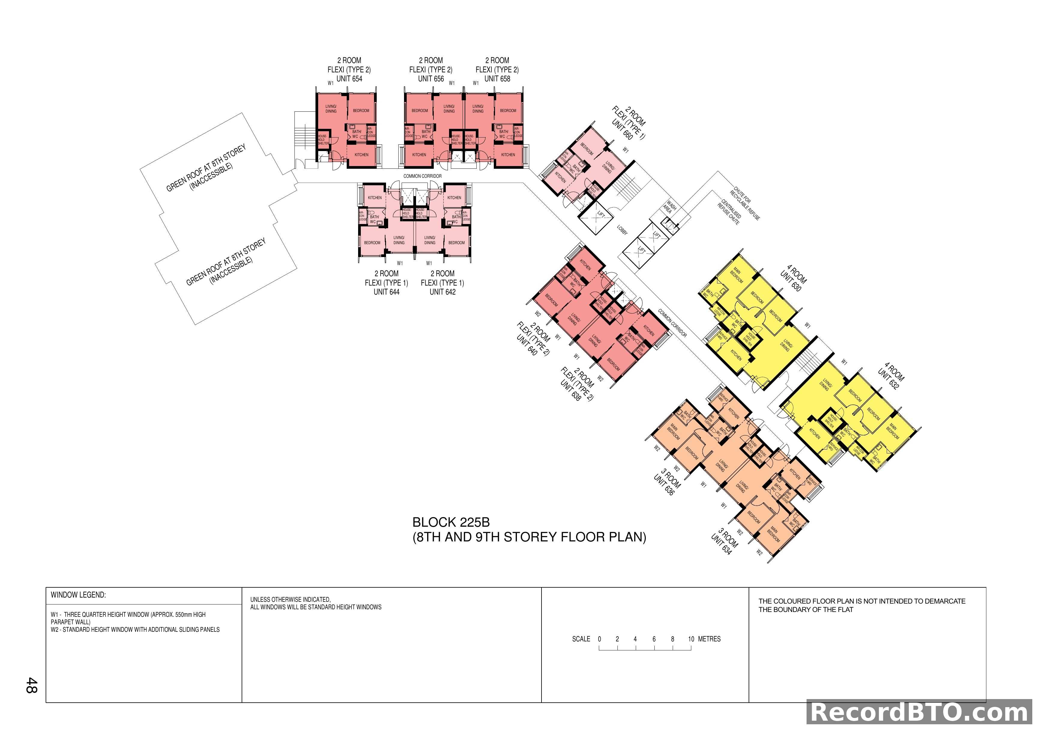 Block 225B: 8th and 9th Storey Floor Plans