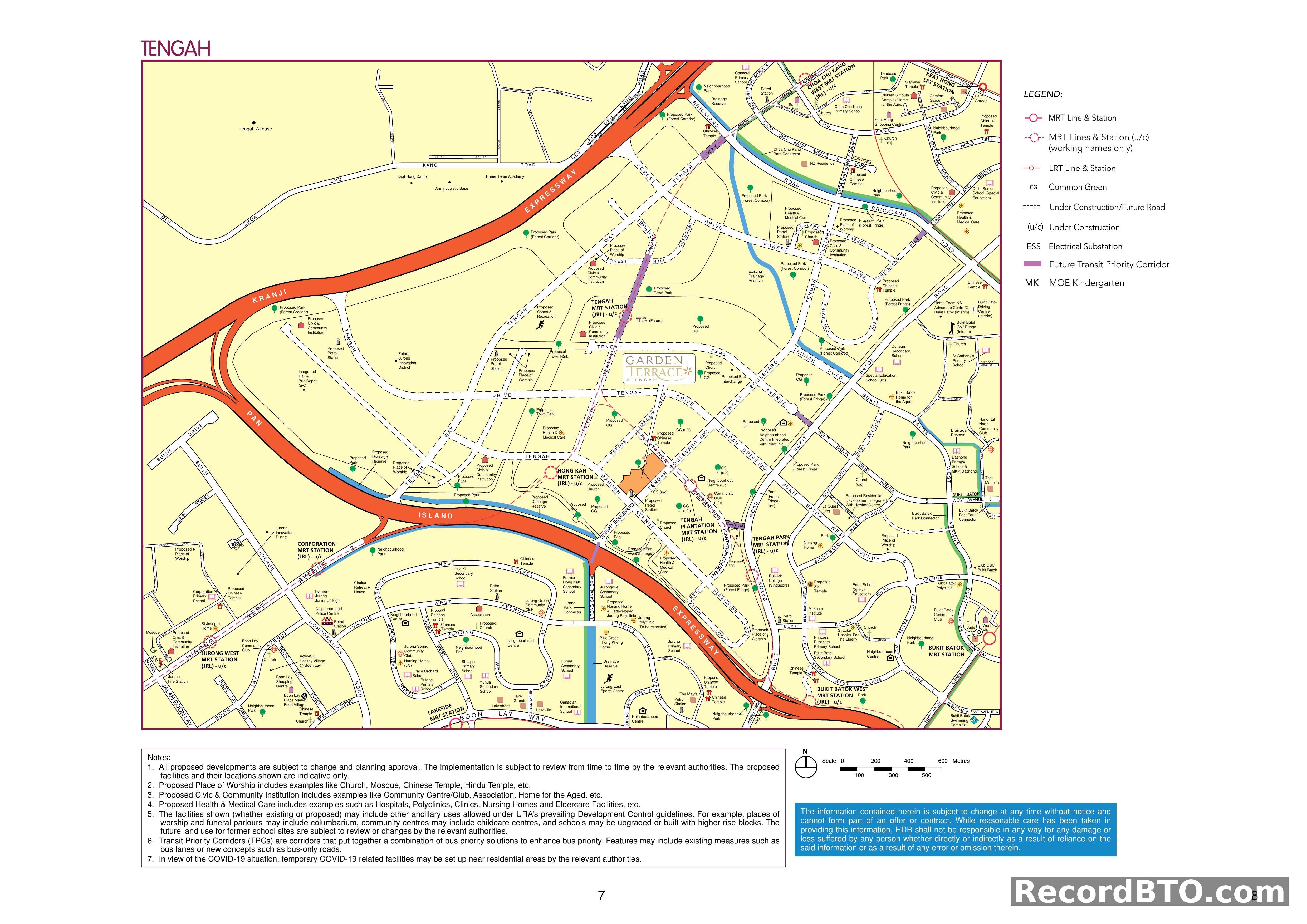 Tengah Planning Area: Master Plan and Amenities Map