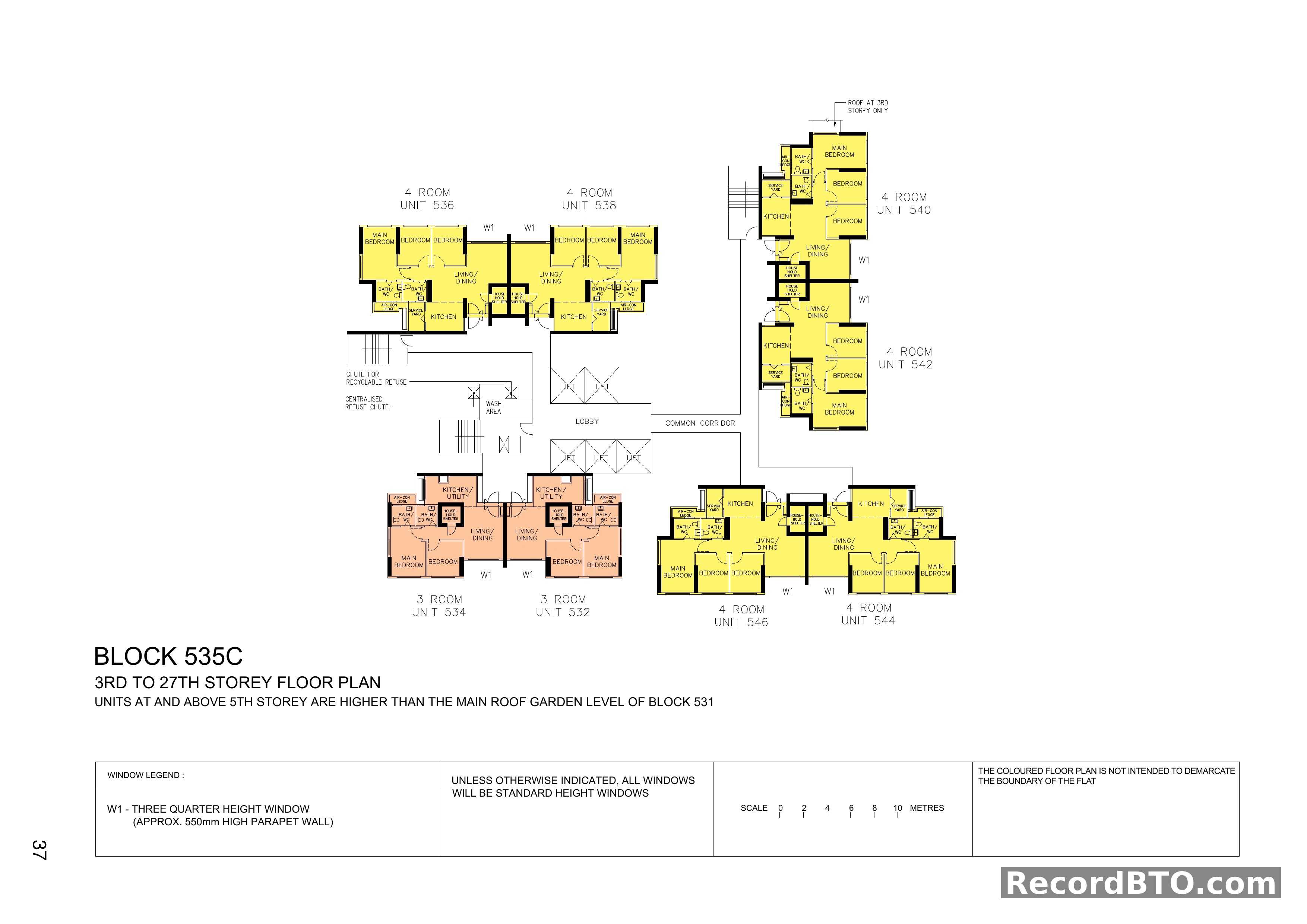 Block 535C: 3rd-27th Storey Floor Plan