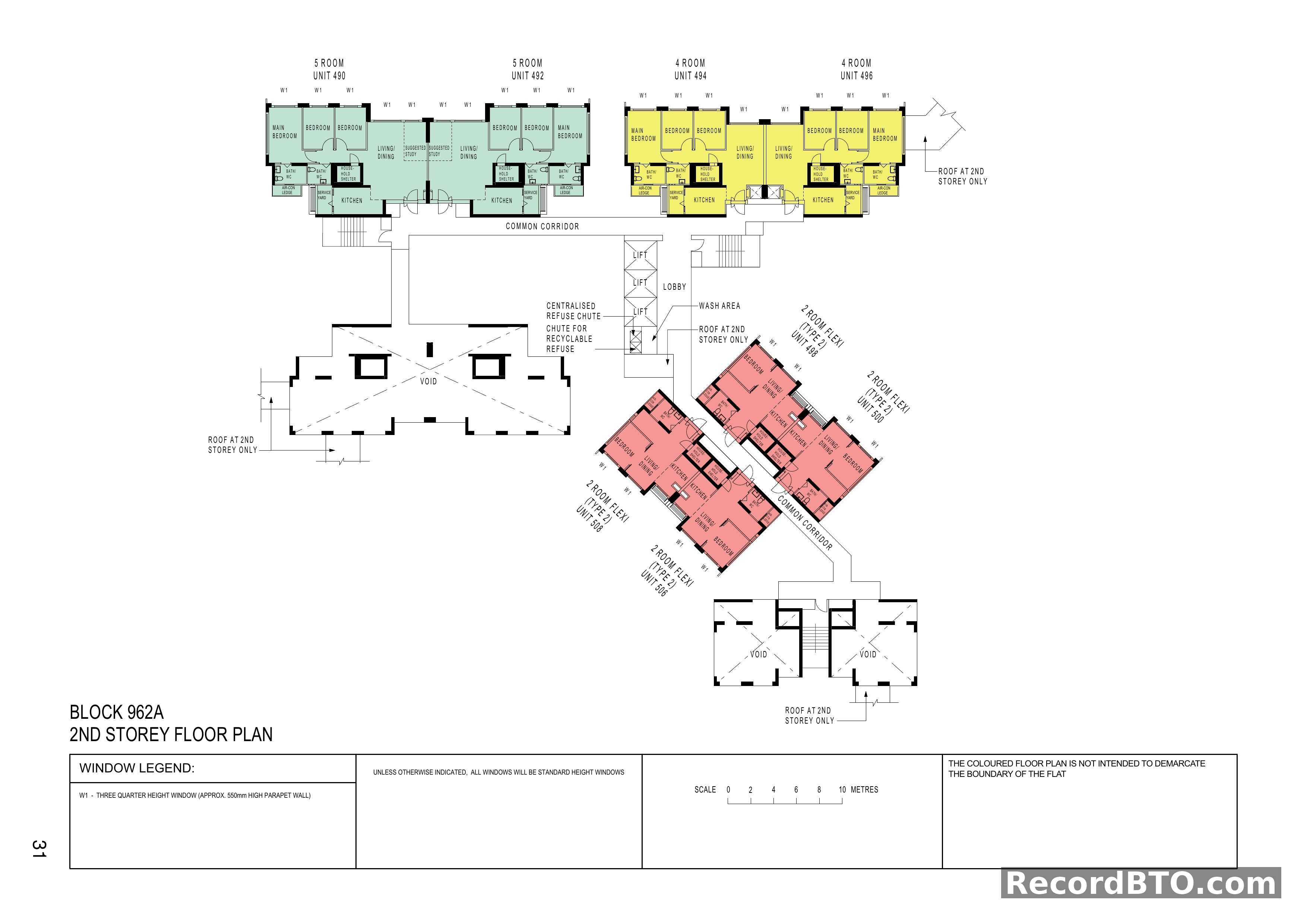 Block 962A: 2nd Storey Floor Plan