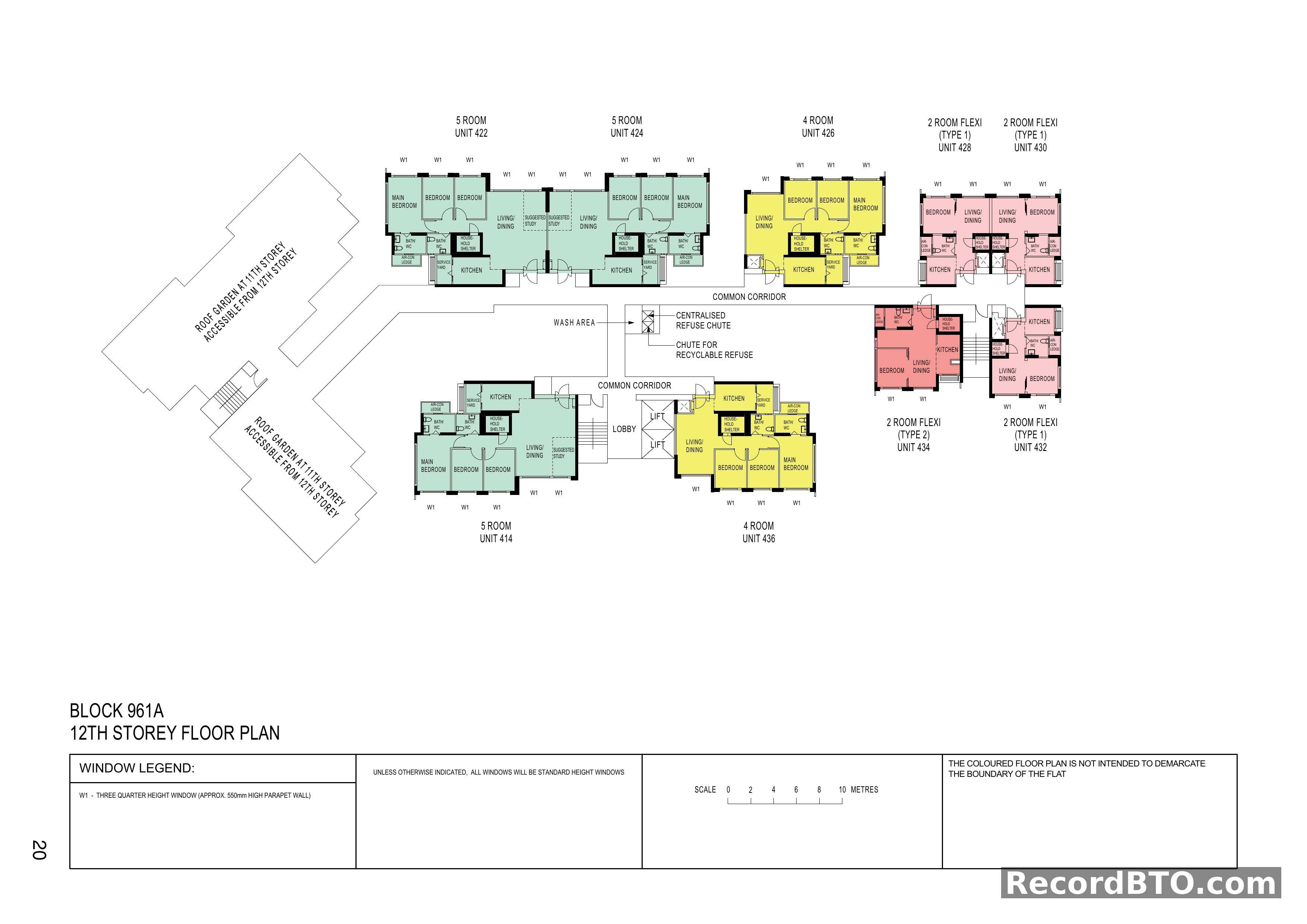Block 961A: 12th Storey Floor Plan