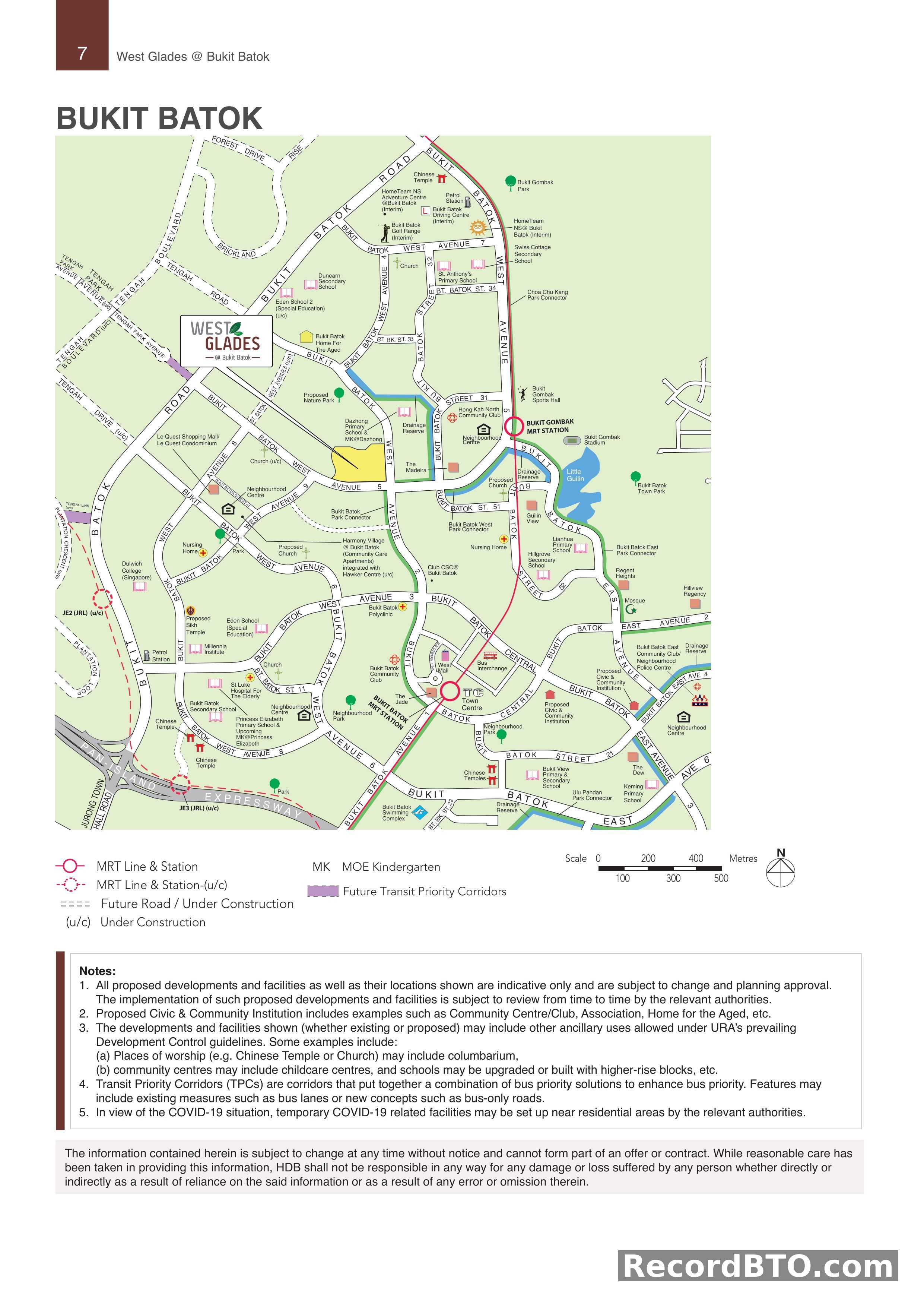 Bukit Batok Area Location Map