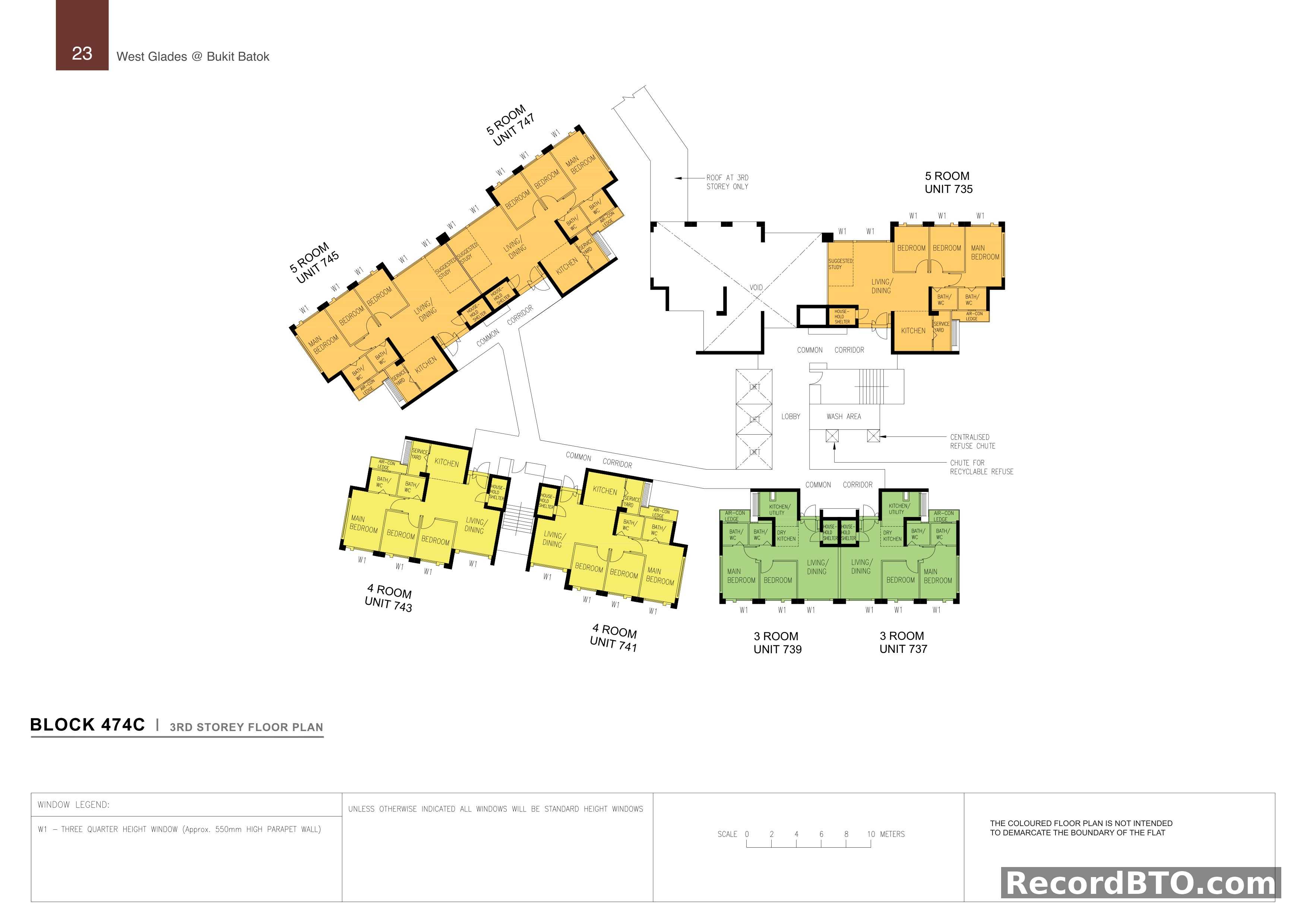 Block 474C: 3rd Storey Floor Plan