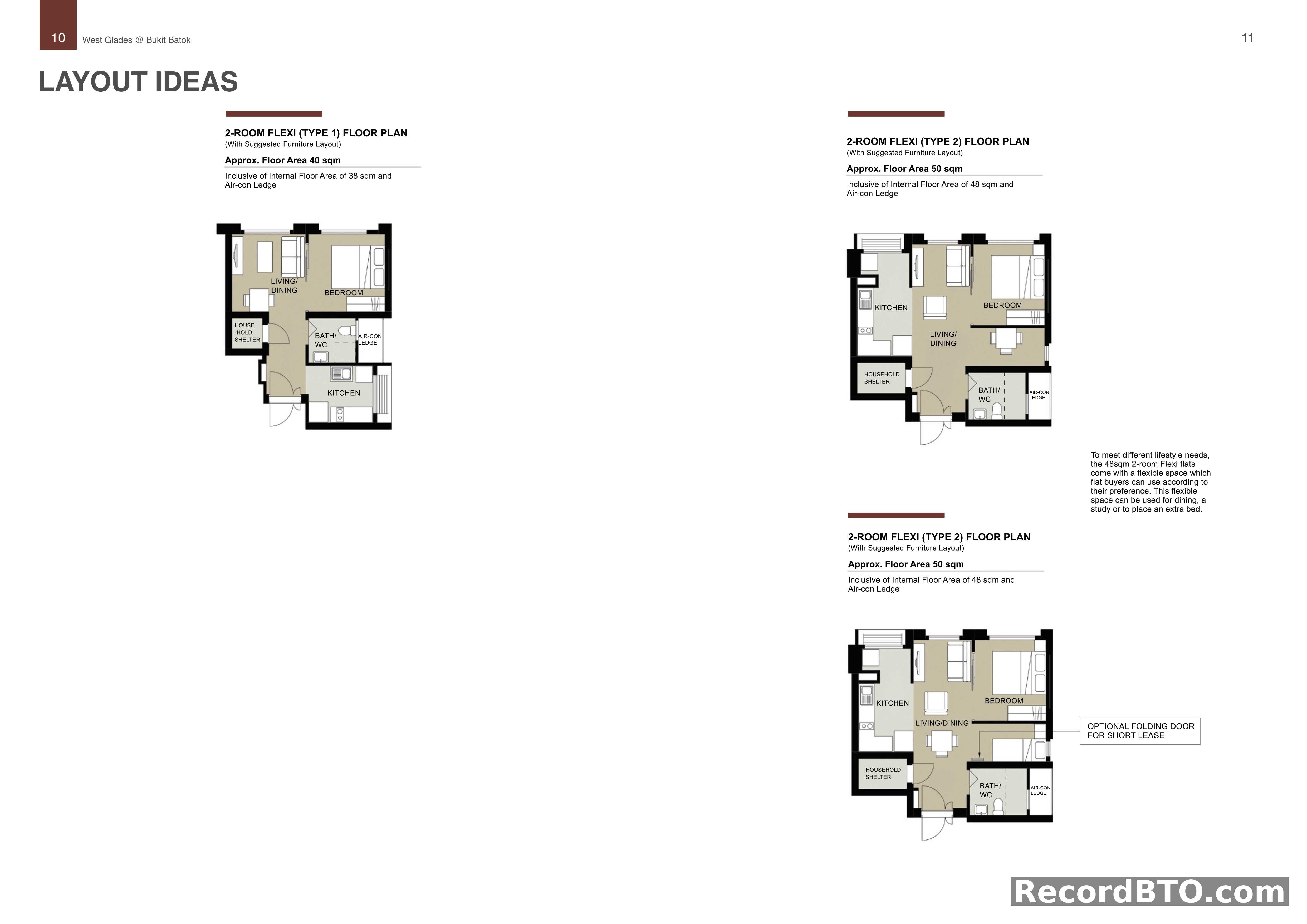 HDB BTO Layout Ideas: 2-Room Flexi Floor Plans