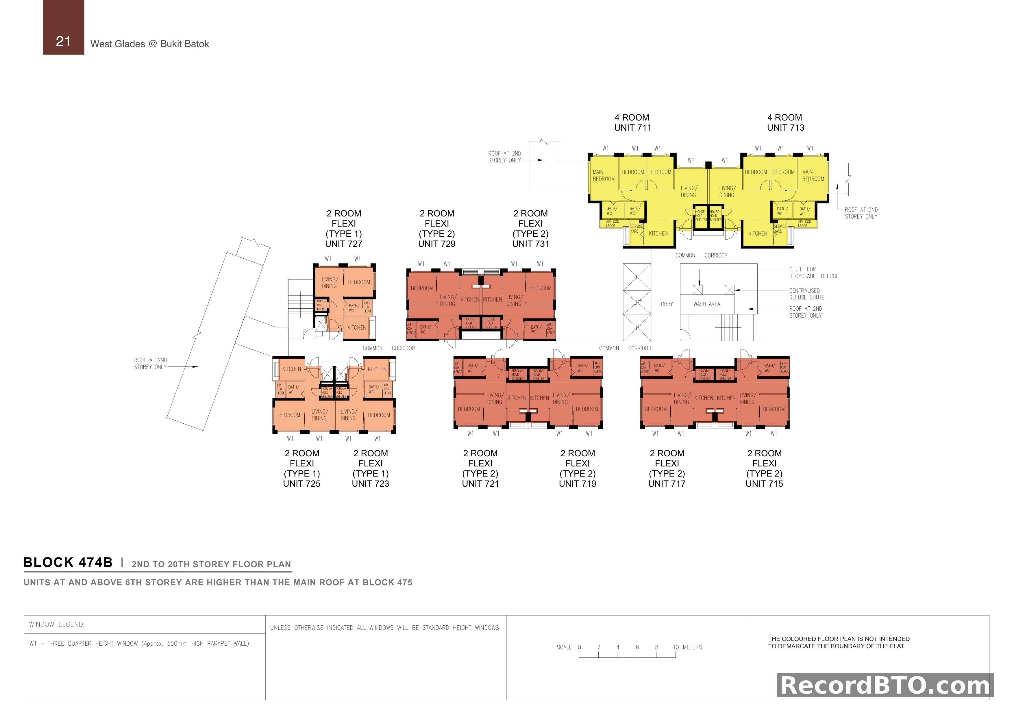 Block 474B: 2nd-20th Storey Floor Plans