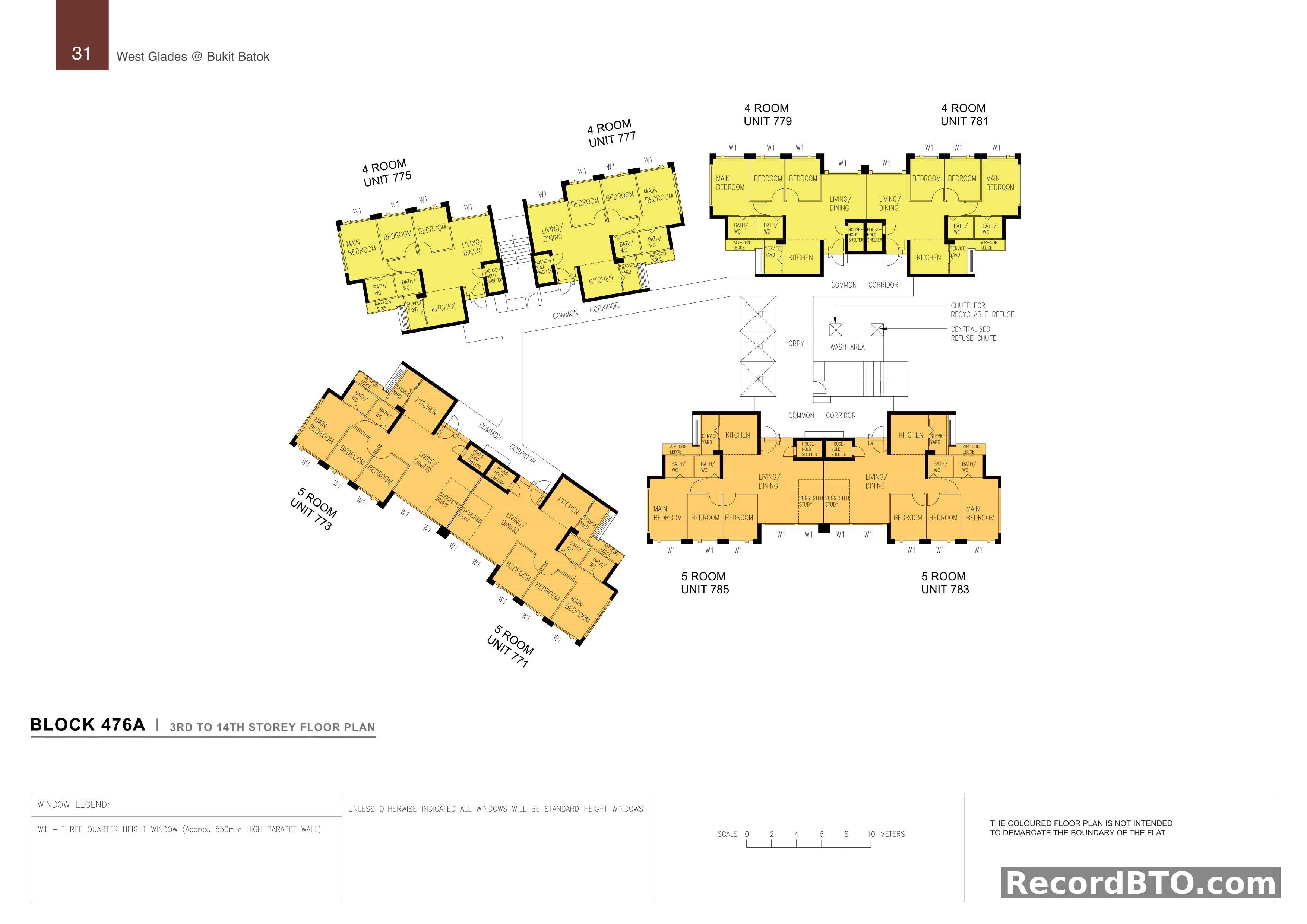 Block 476A: 3rd to 14th Storey Floor Plan