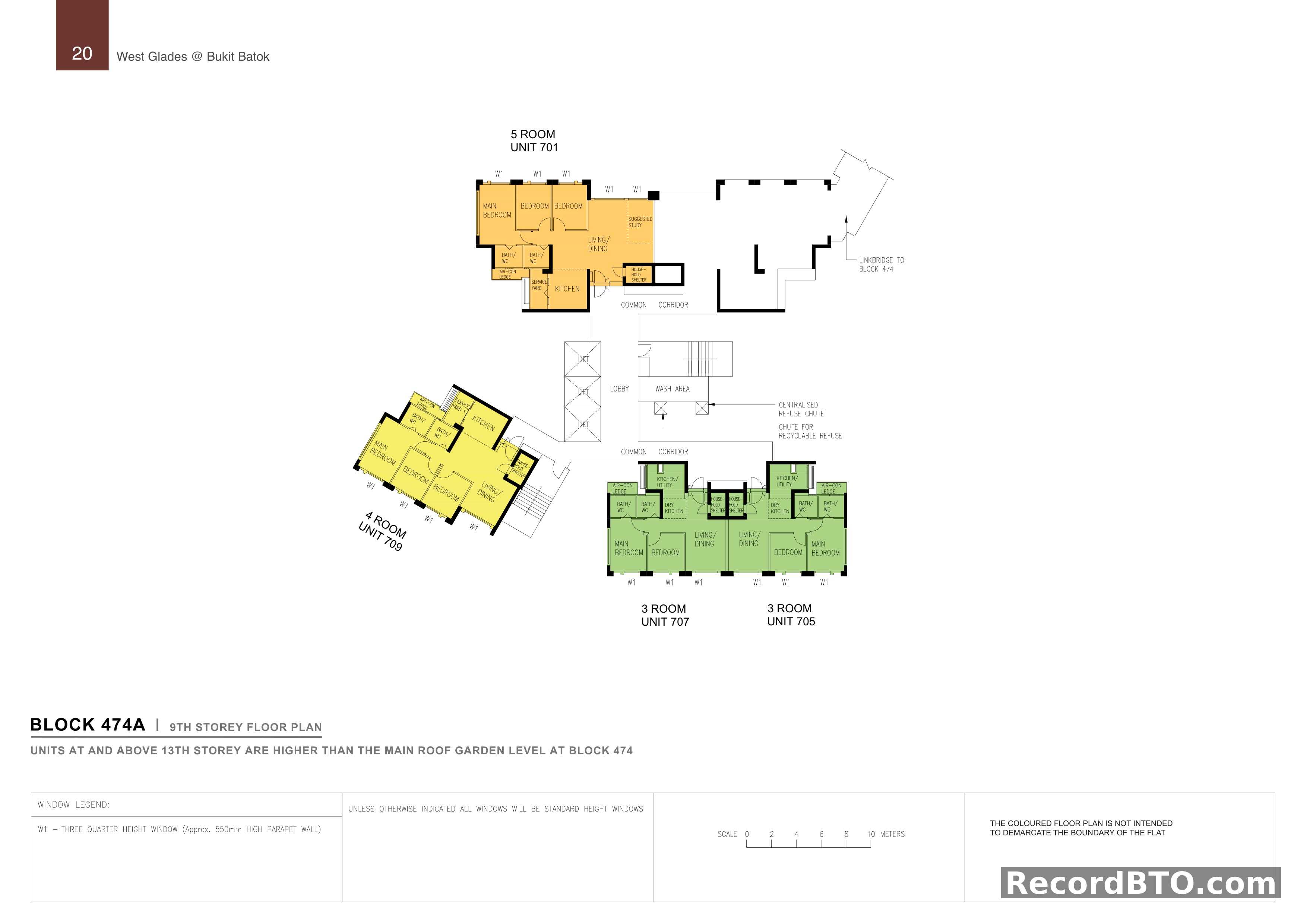 Block 474A: 9th Storey Floor Plan & Unit Layouts