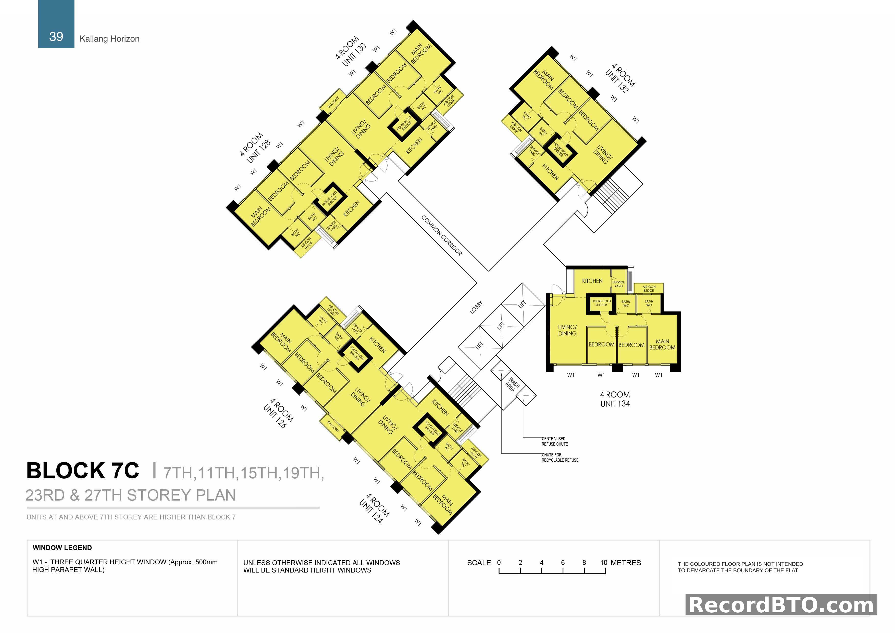 Block 7C: Multi-Storey 4-Room Floor Plans