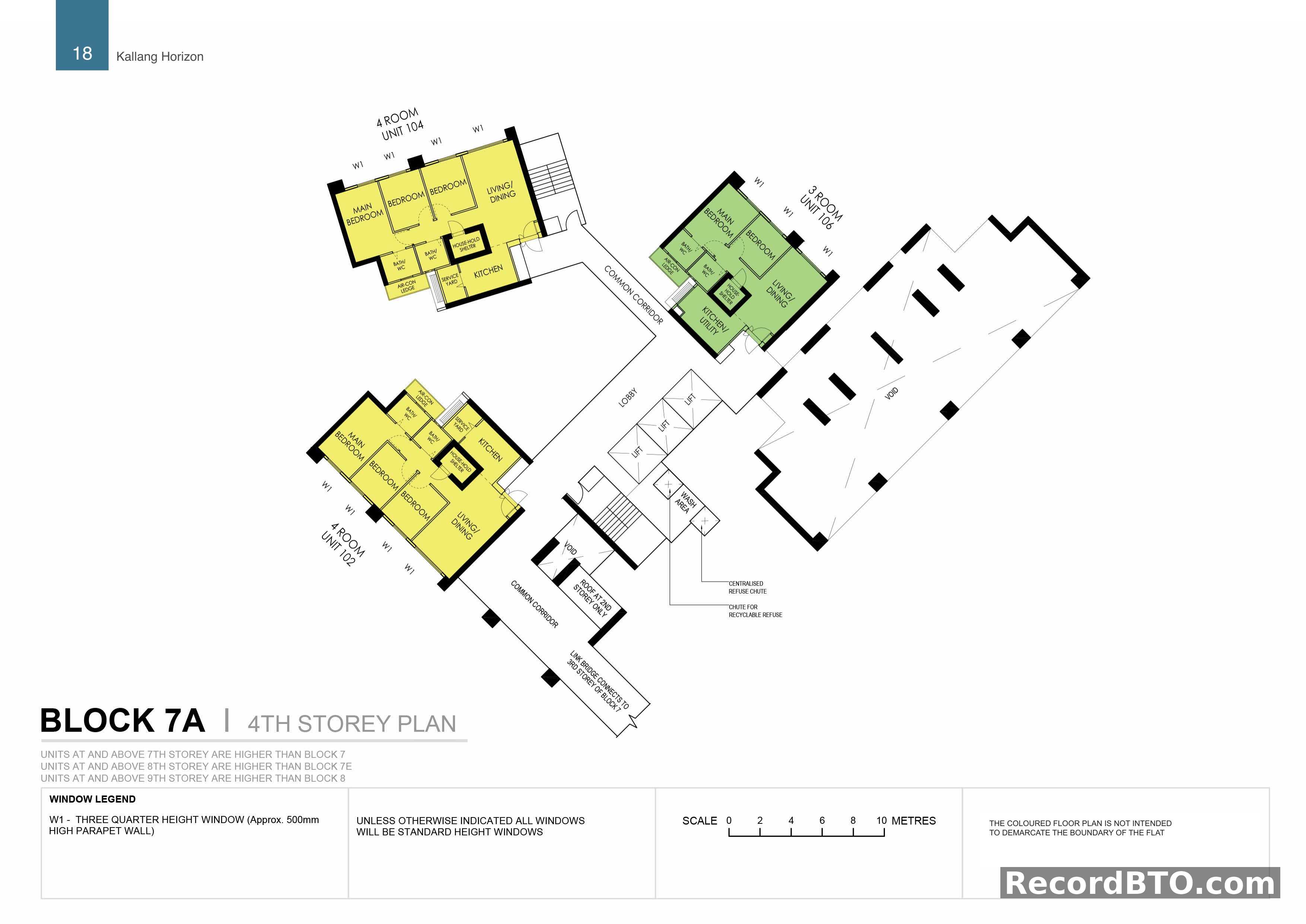 Block 7A: 4th Storey Floor Plan