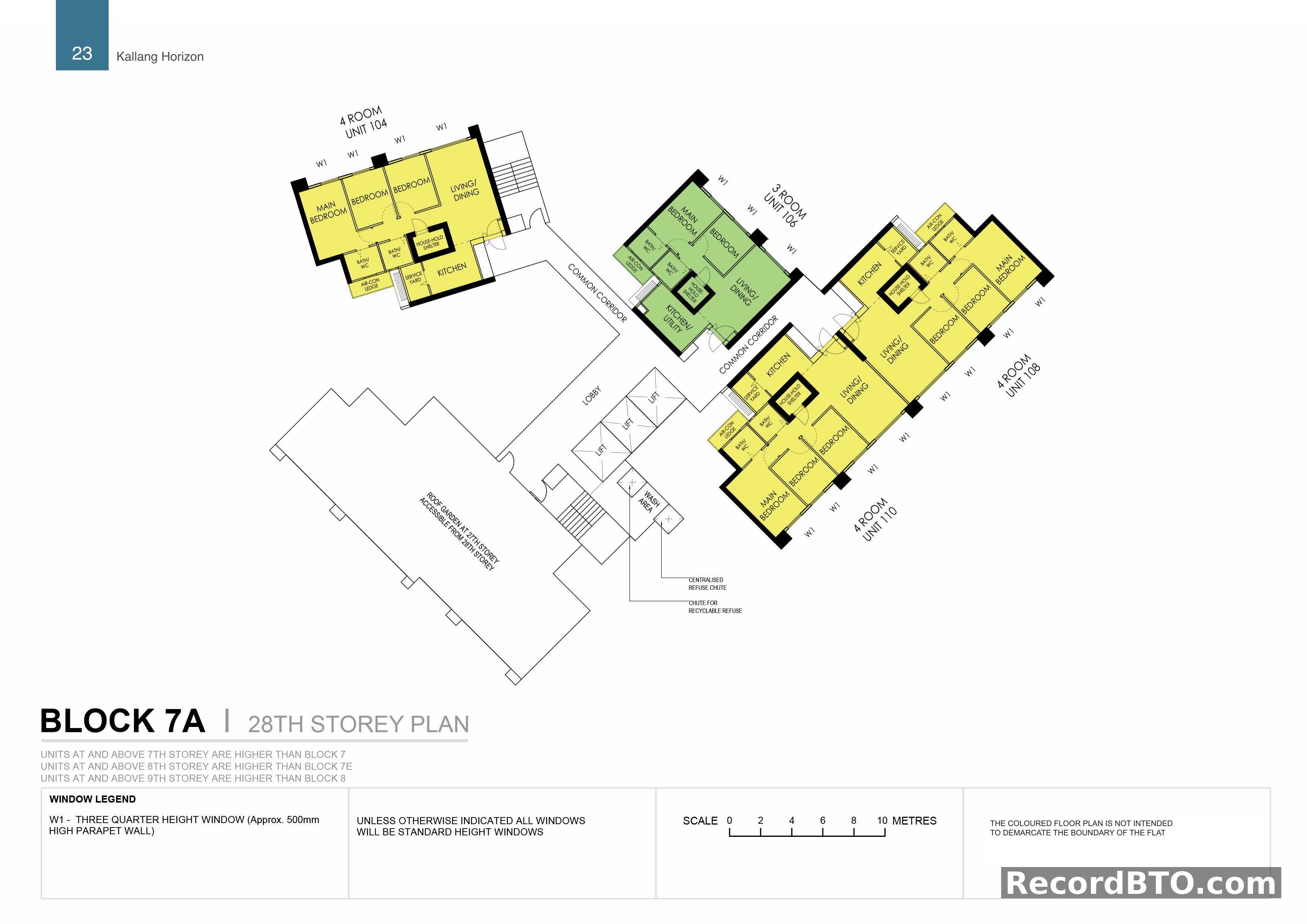 Block 7A: 28th Storey Floor Plan