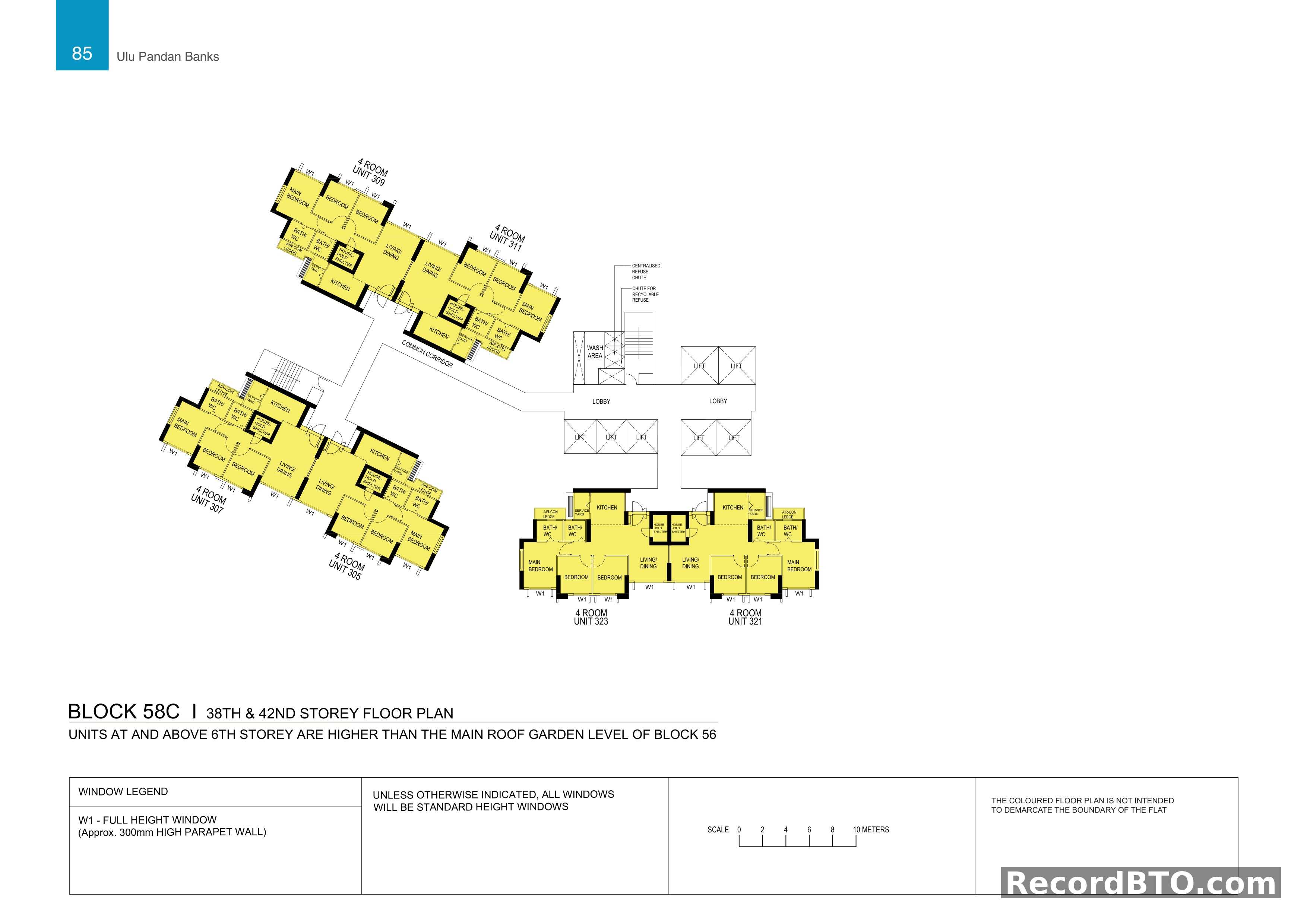 Block 58C: 38th & 42nd Storey Floor Plan