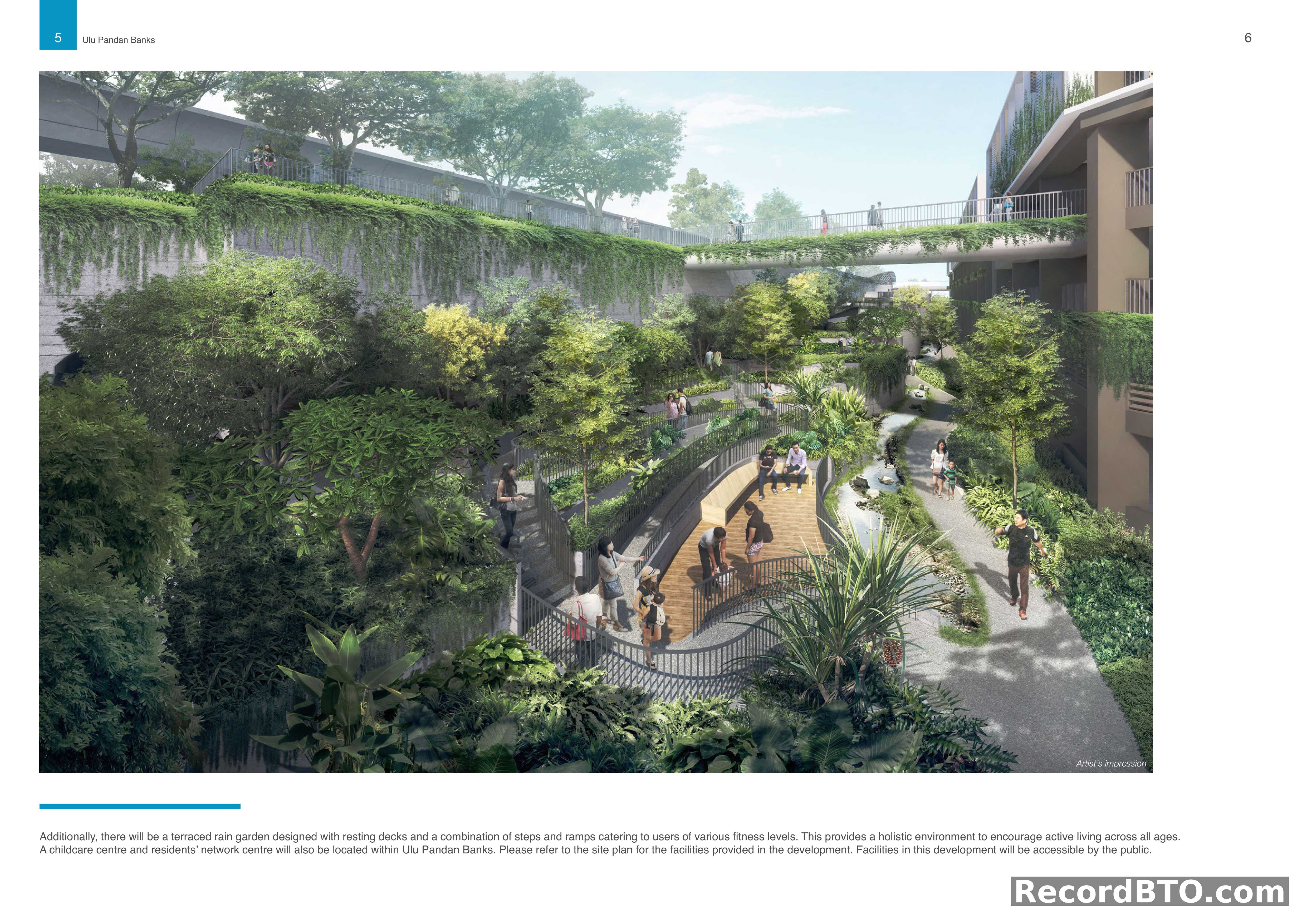 Artist's Impression: Terraced Rain Garden & Communal Facilities