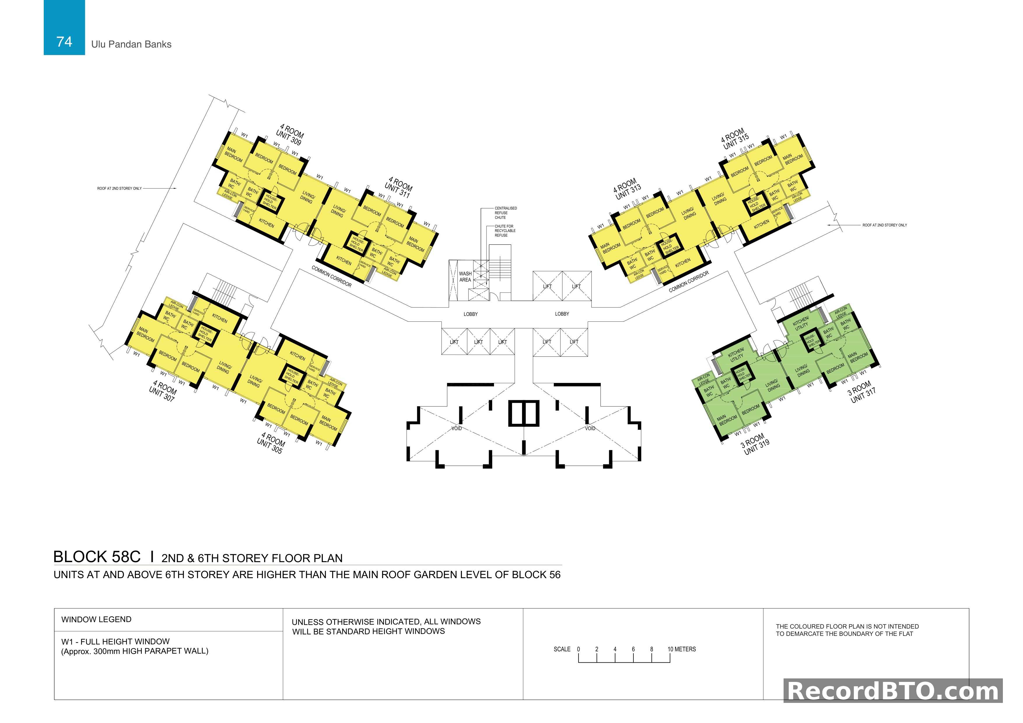 Block 58C: 2nd & 6th Storey Floor Plans