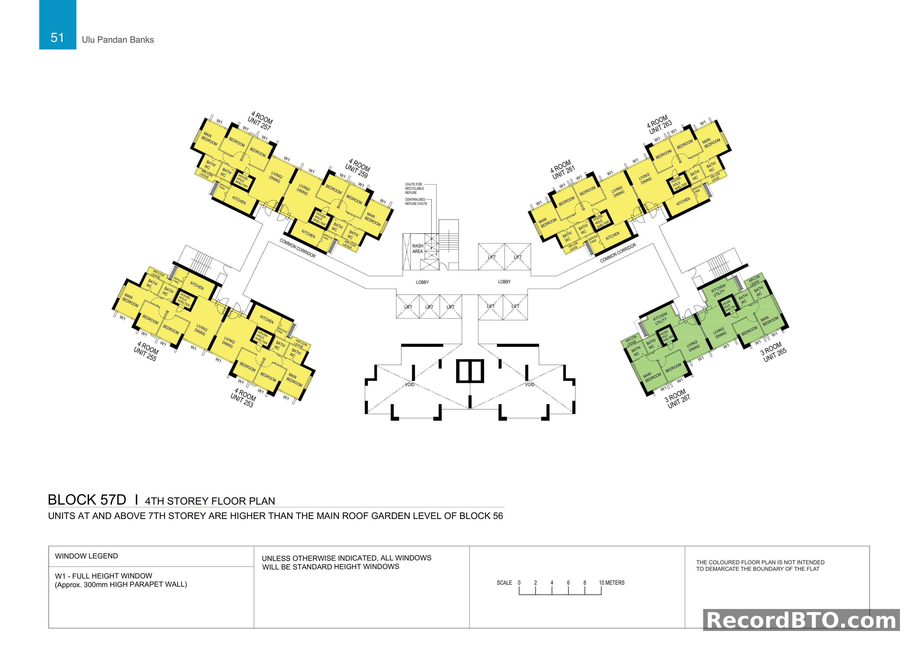 Block 57D: 4th Storey Floor Plan