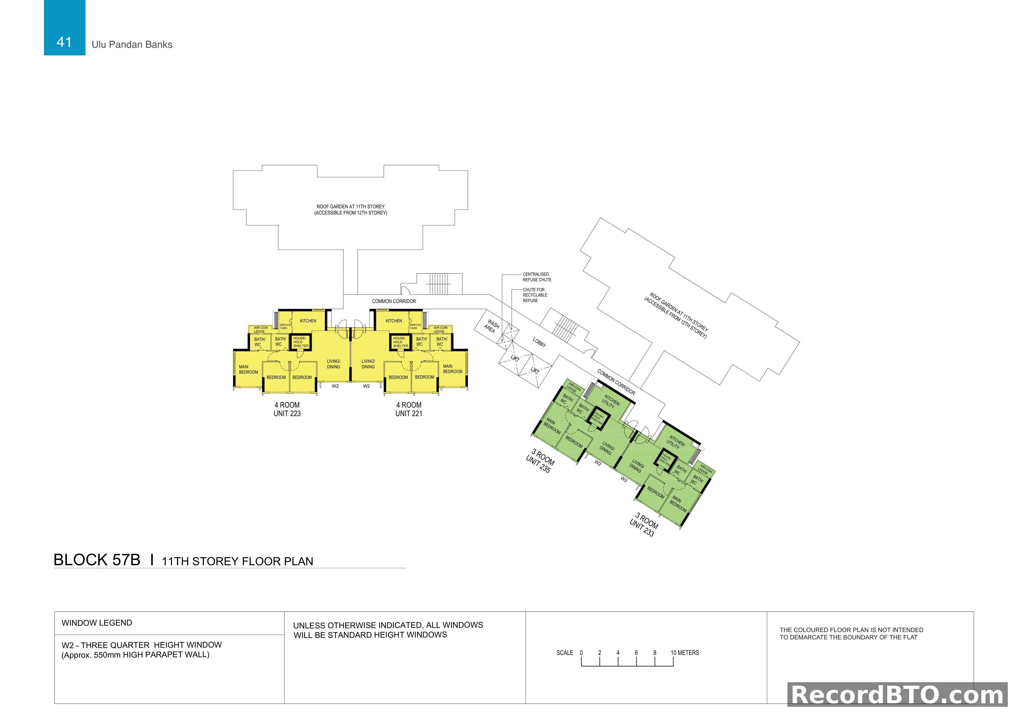 Block 57B: 11th Storey Floor Plan with Unit Layouts