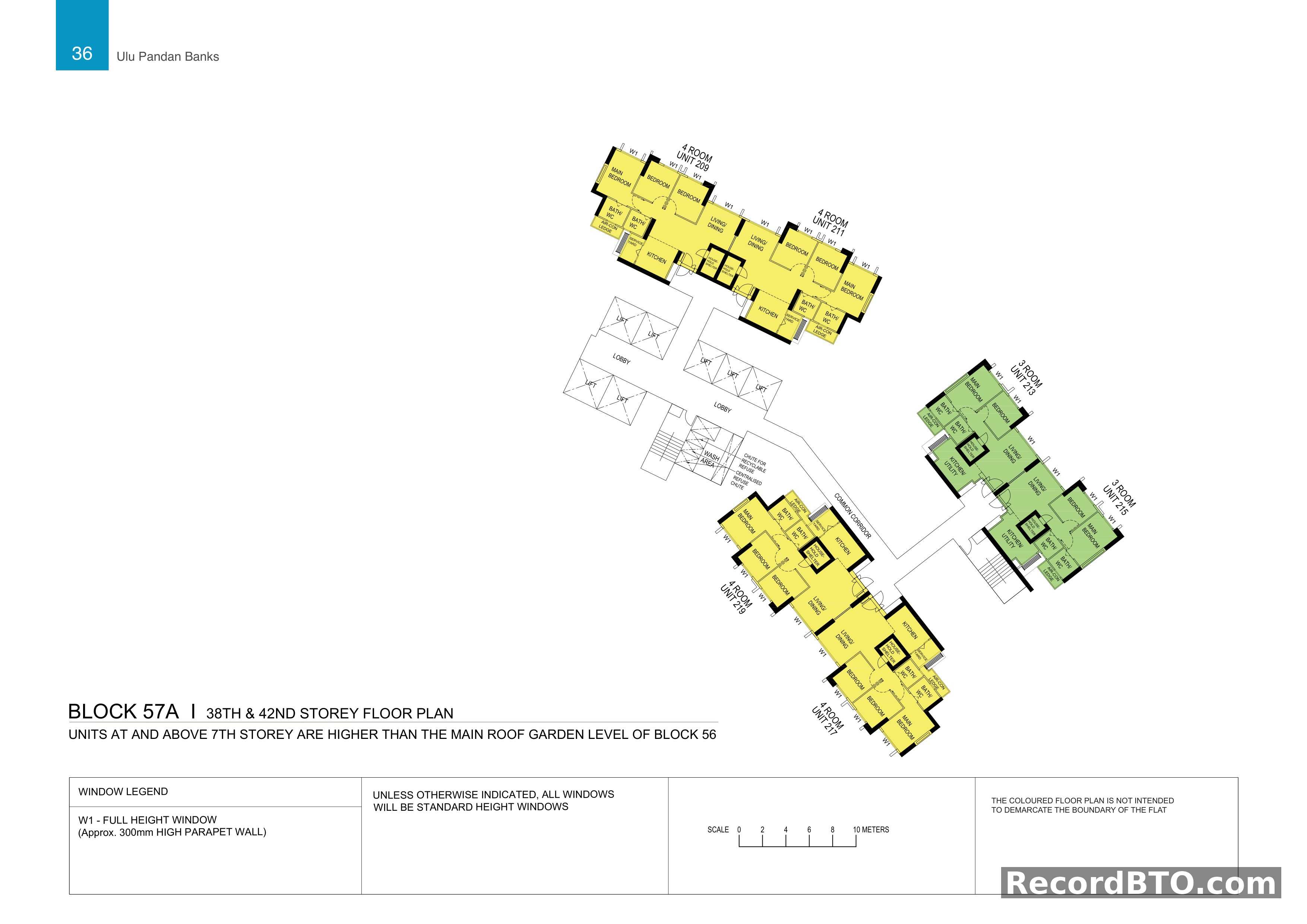 Block 57A: 38th & 42nd Storey Floor Plans