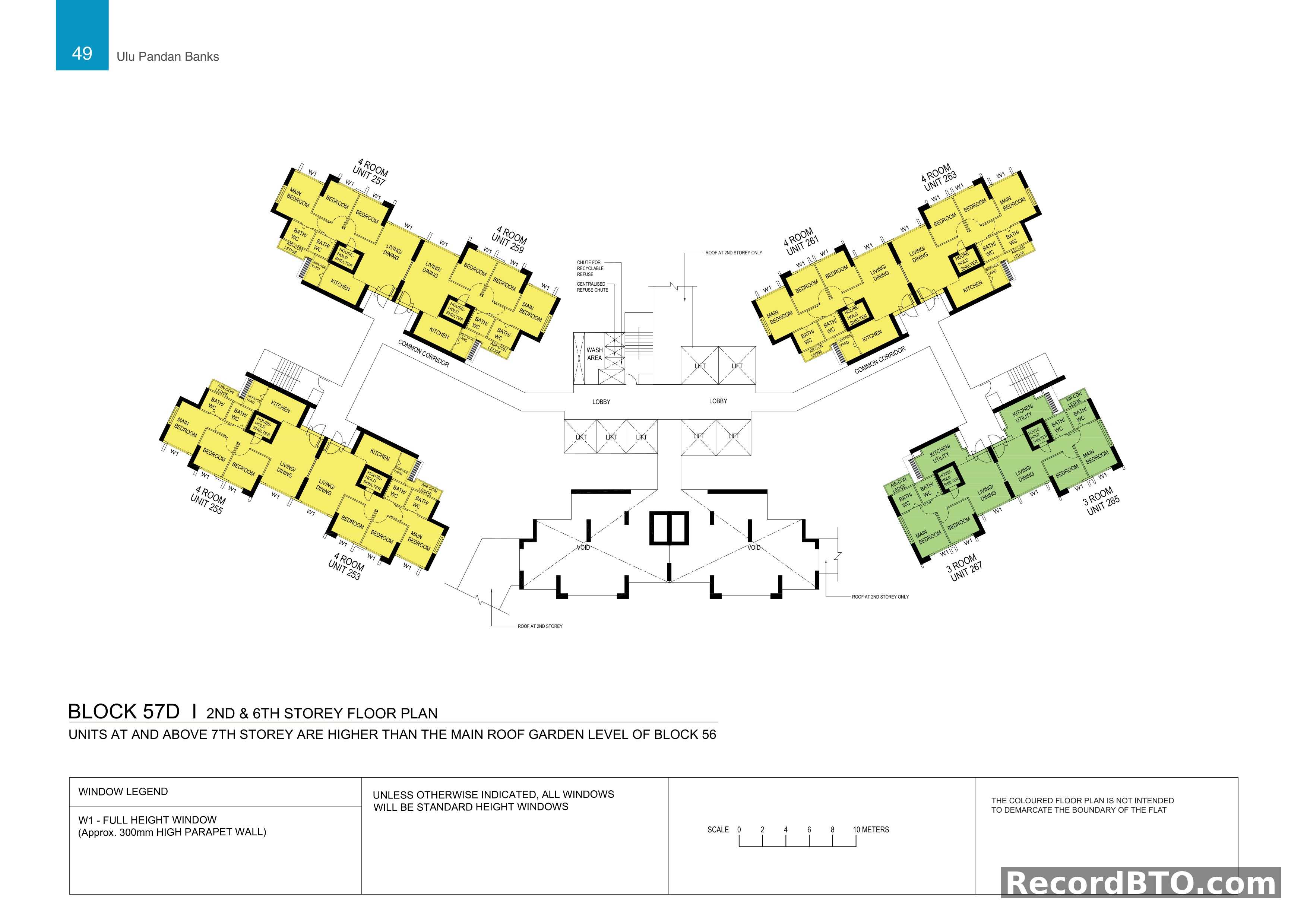 Block 57D: 2nd & 6th Storey Floor Plan