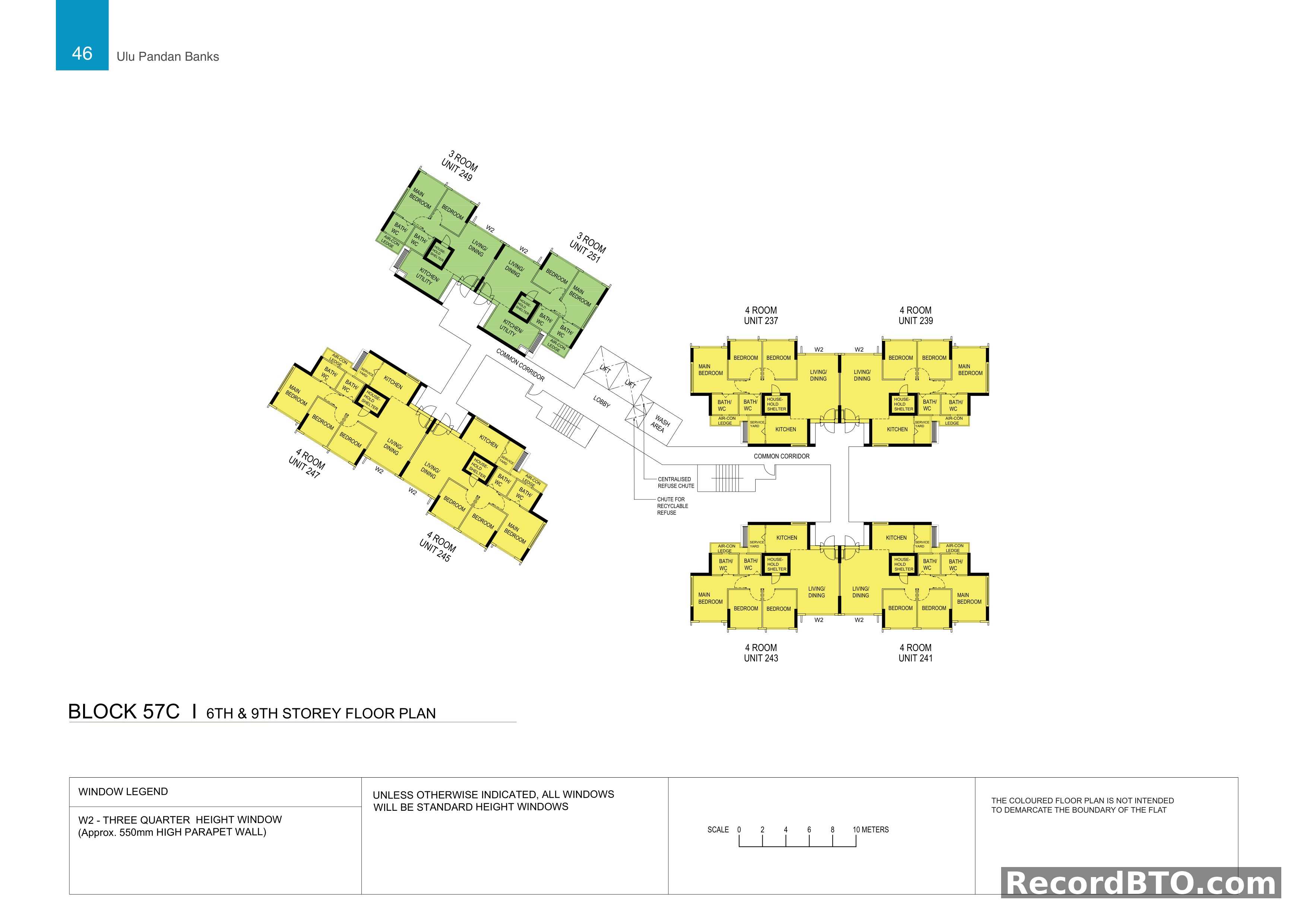 Block 57C: 6th & 9th Storey Floor Plans
