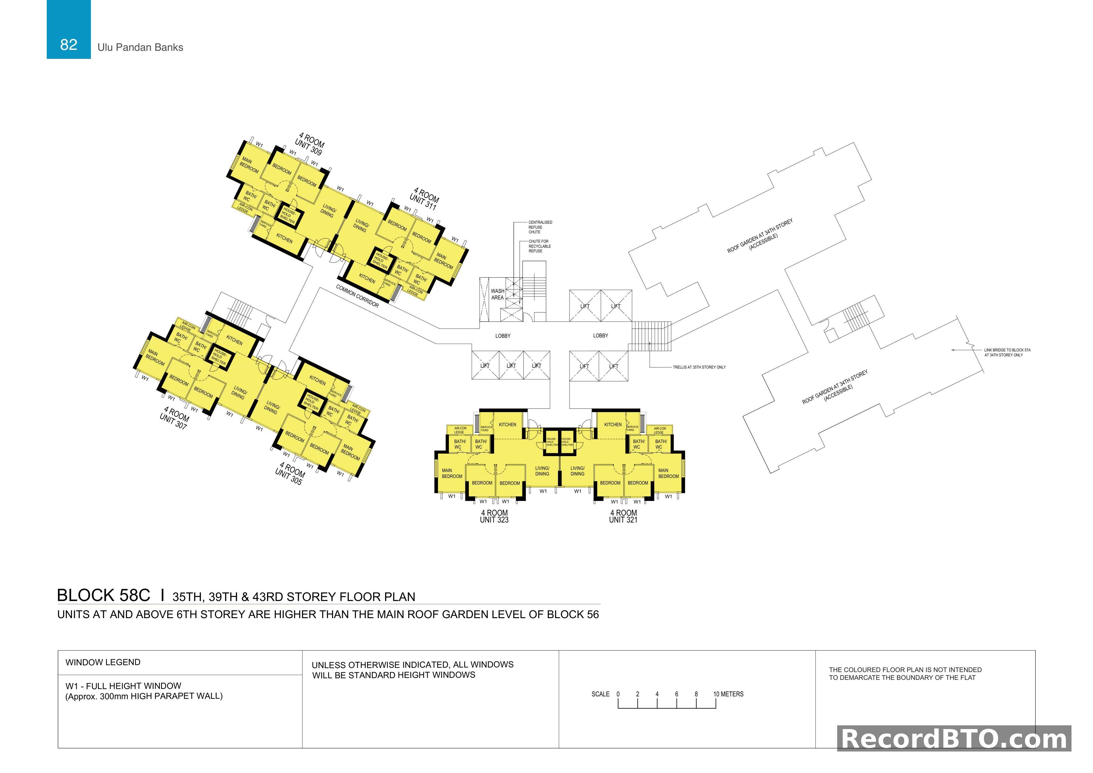 Block 58C: 35th, 39th & 43rd Storey Floor Plans