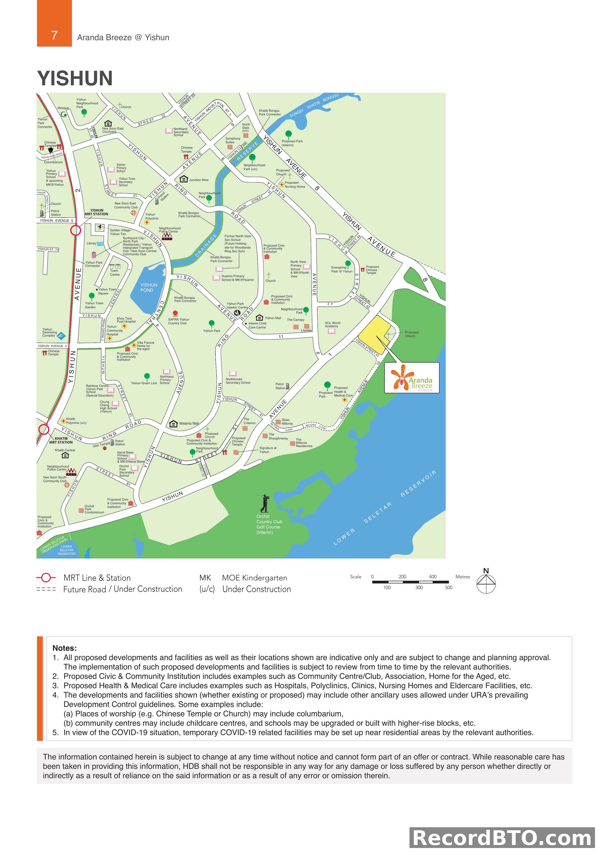 Yishun HDB BTO Location Map & Amenities