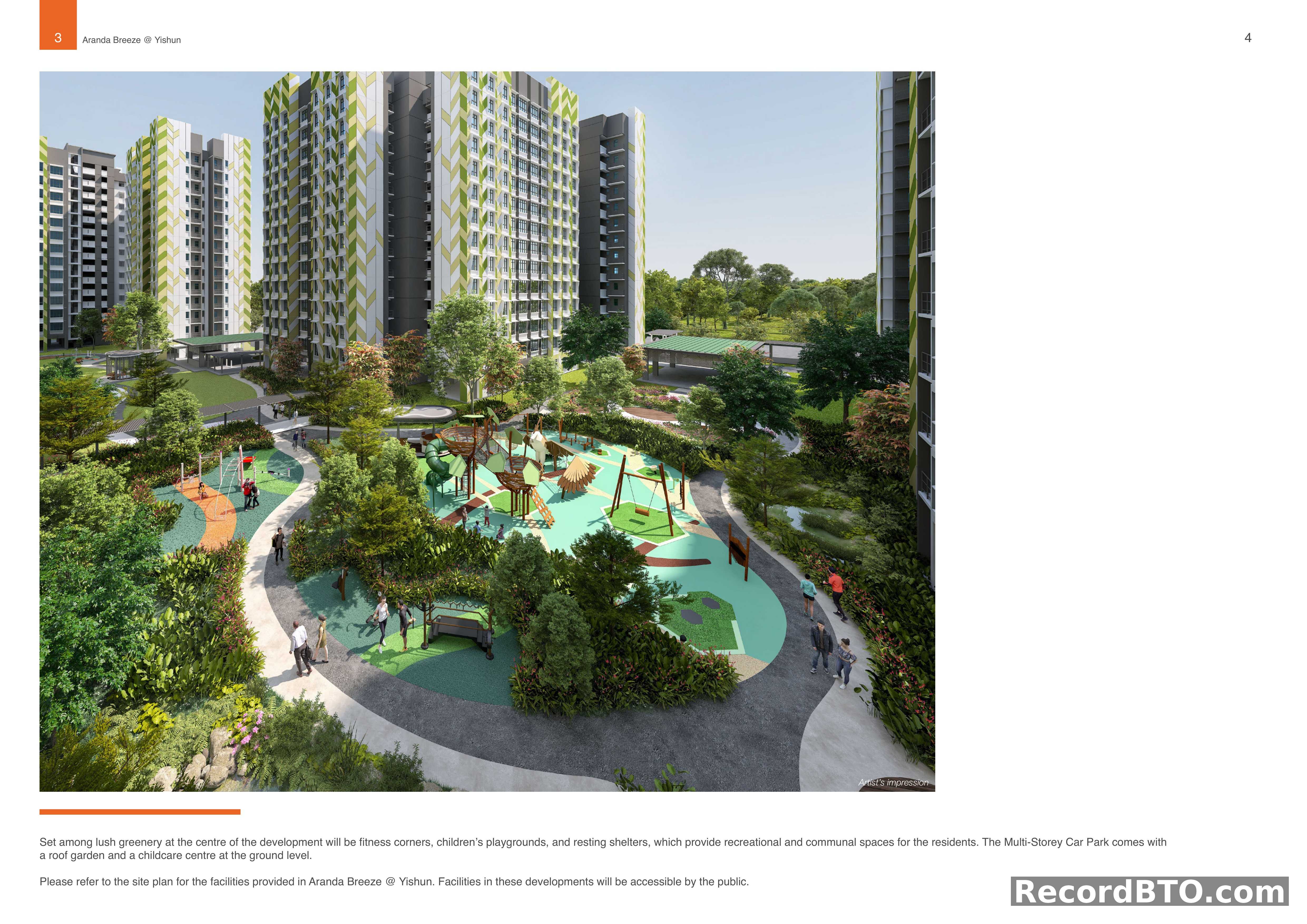 Artist's Impression: Residential Blocks and Central Amenities