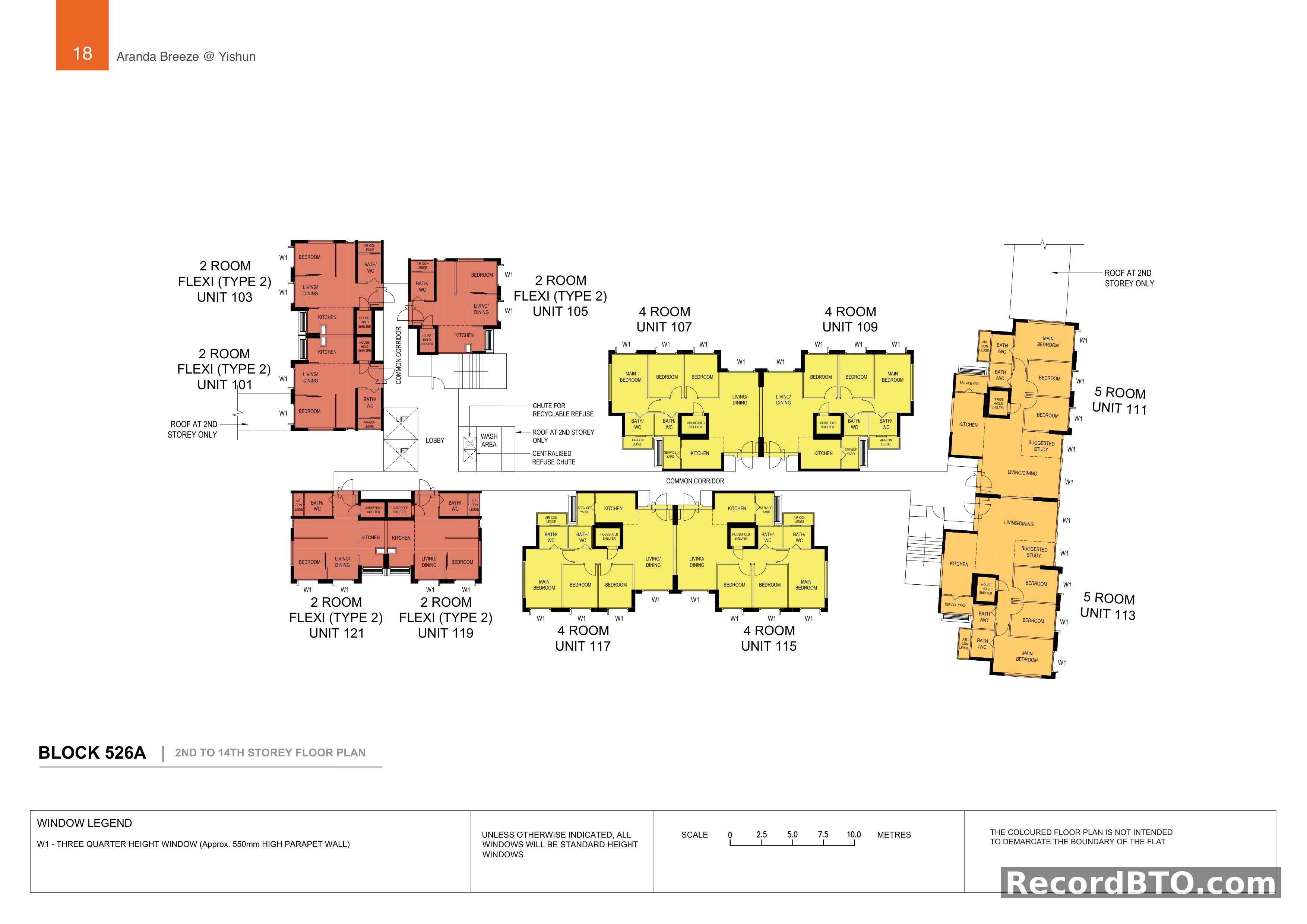 Block 526A: 2nd-14th Storey Floor Plans & Unit Layouts