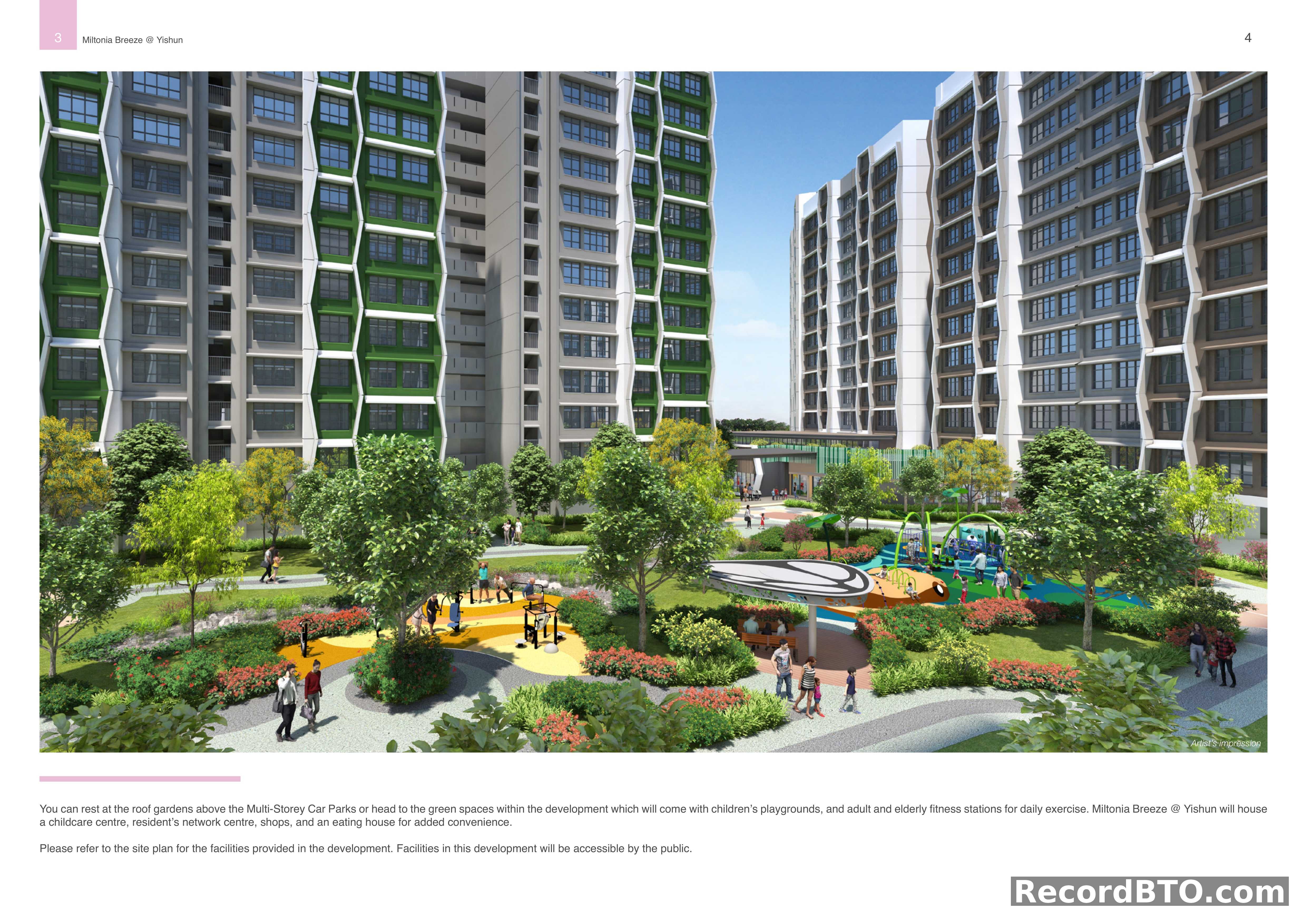 Artist's Impression: Residential Blocks and Green Spaces
