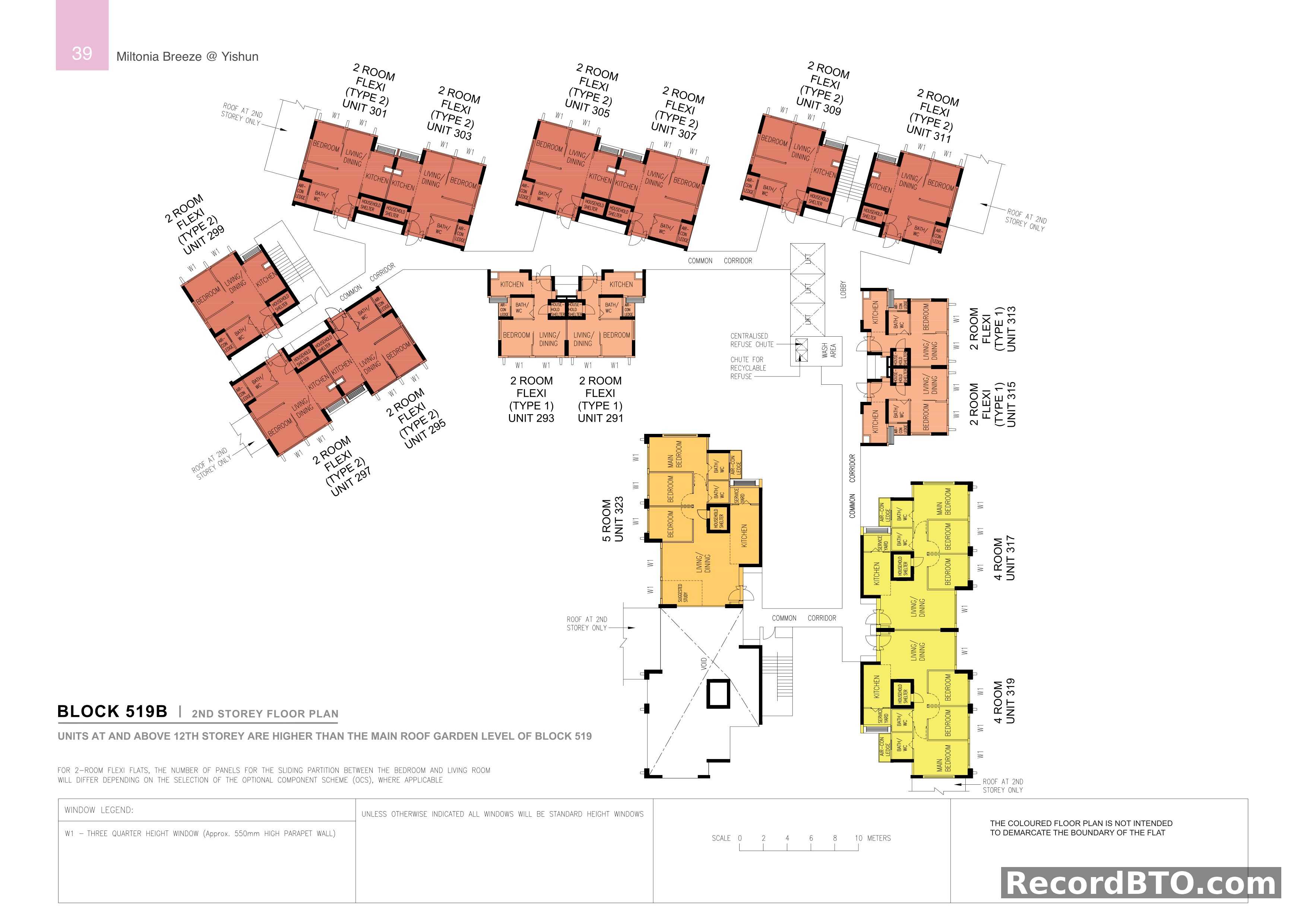Block 519B: 2nd Storey Floor Plan
