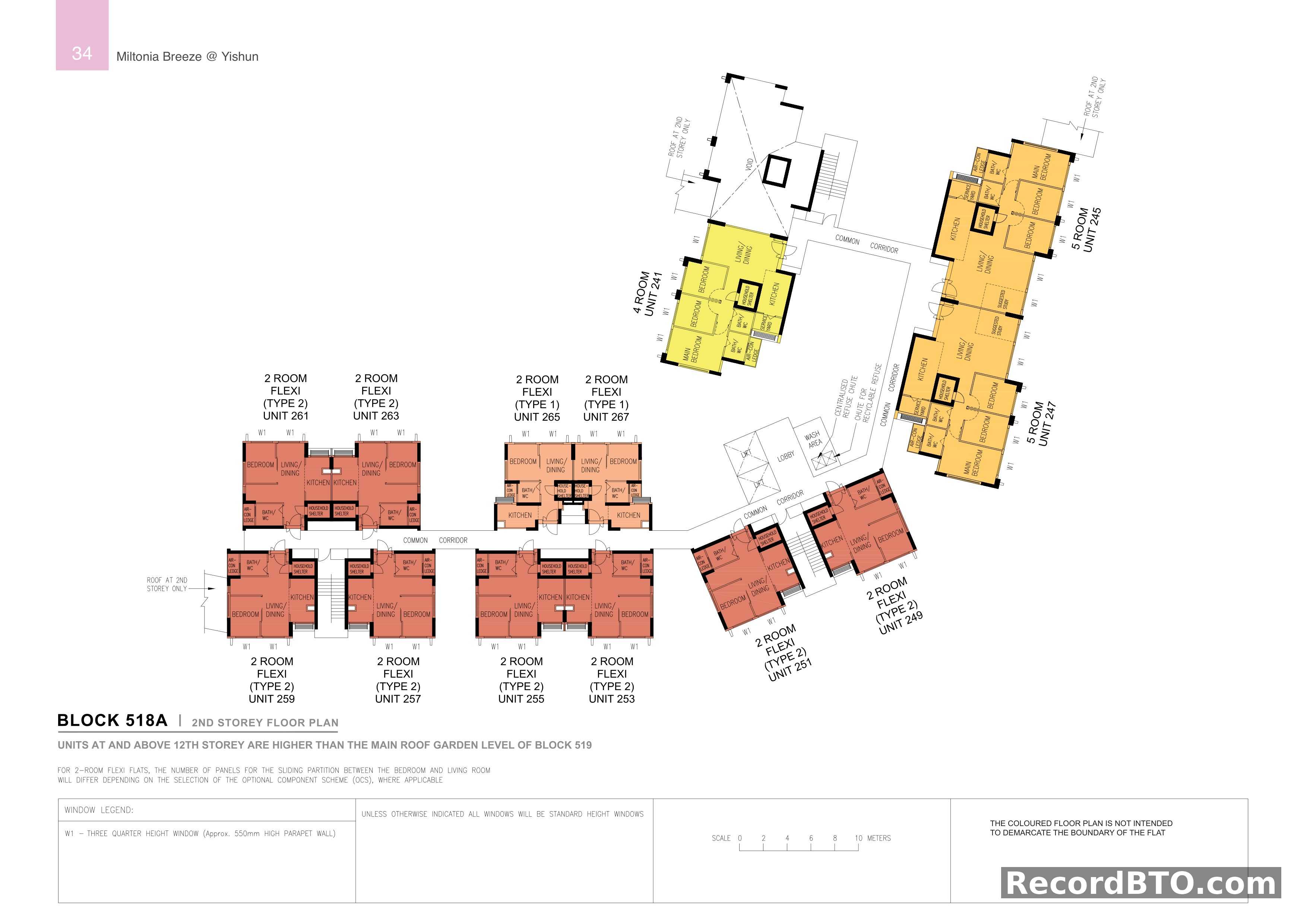 Block 518A: 2nd Storey Floor Plan