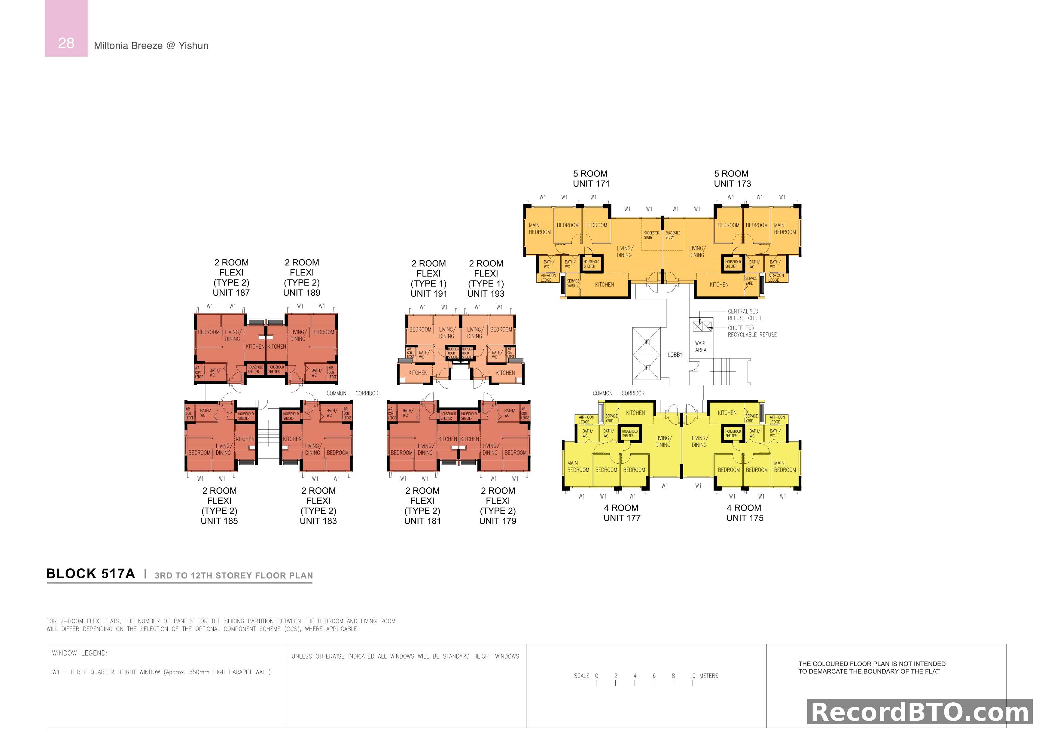 Block 517A: 3rd to 12th Storey Floor Plans