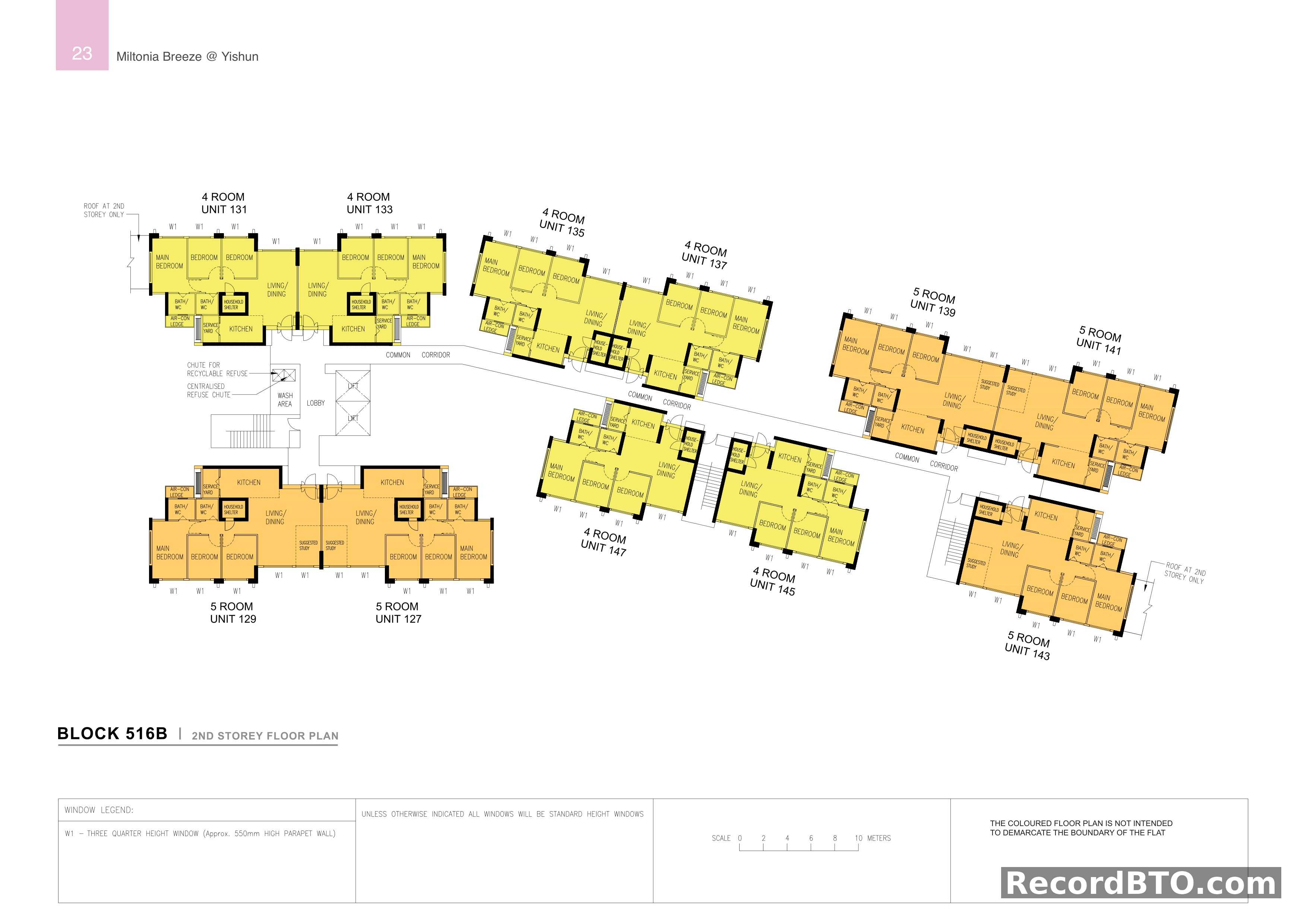 Block 516B: 2nd Storey Floor Plans