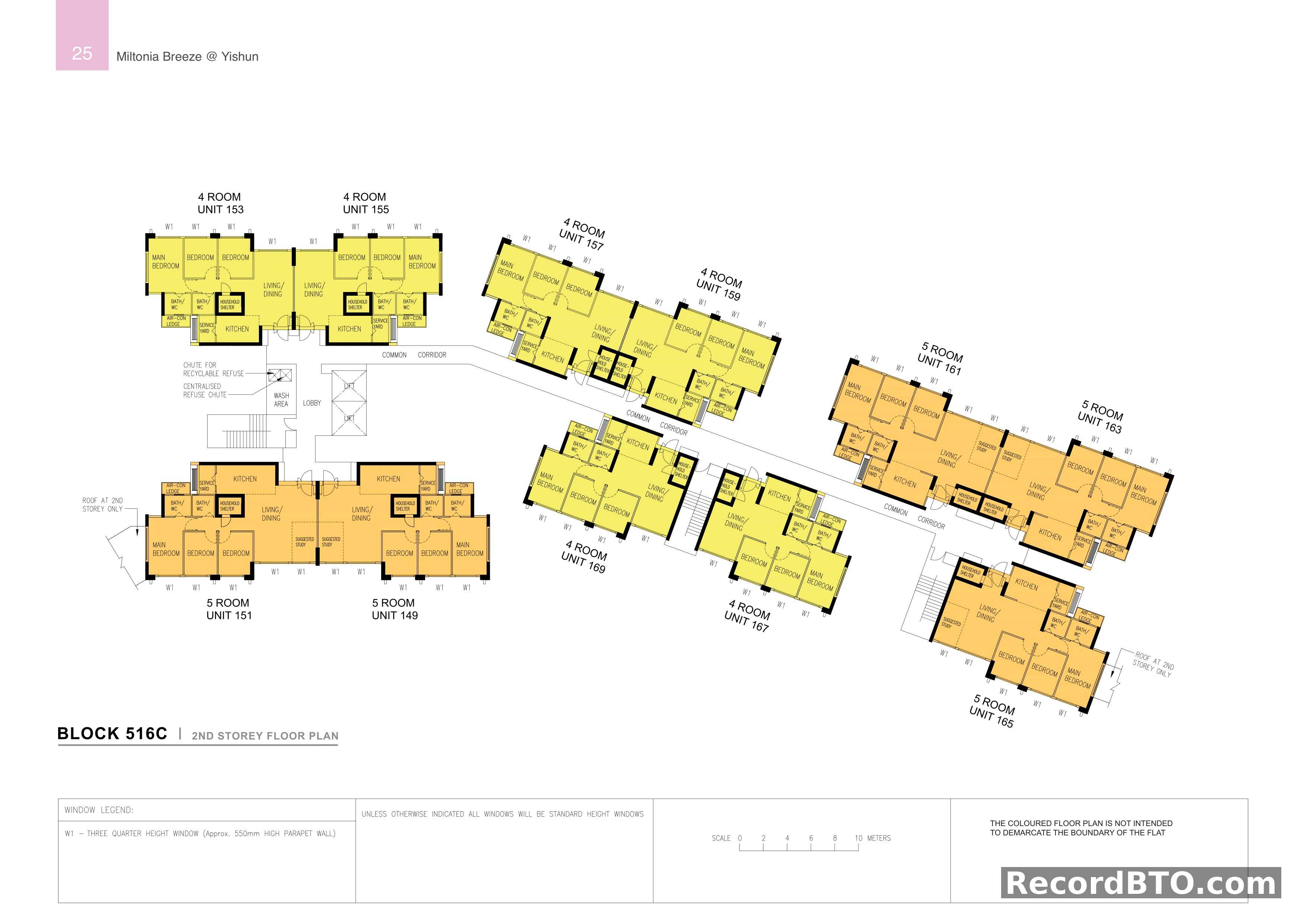 Block 516C: 2nd Storey Floor Plan Layouts