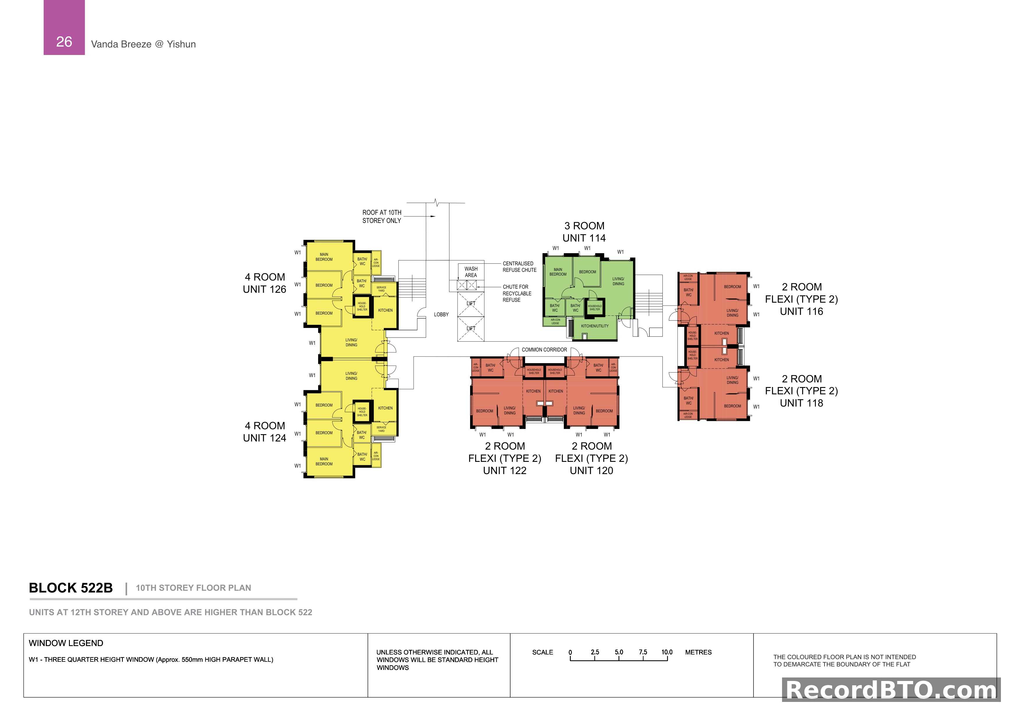 Block 522B: 10th Storey Floor Plan