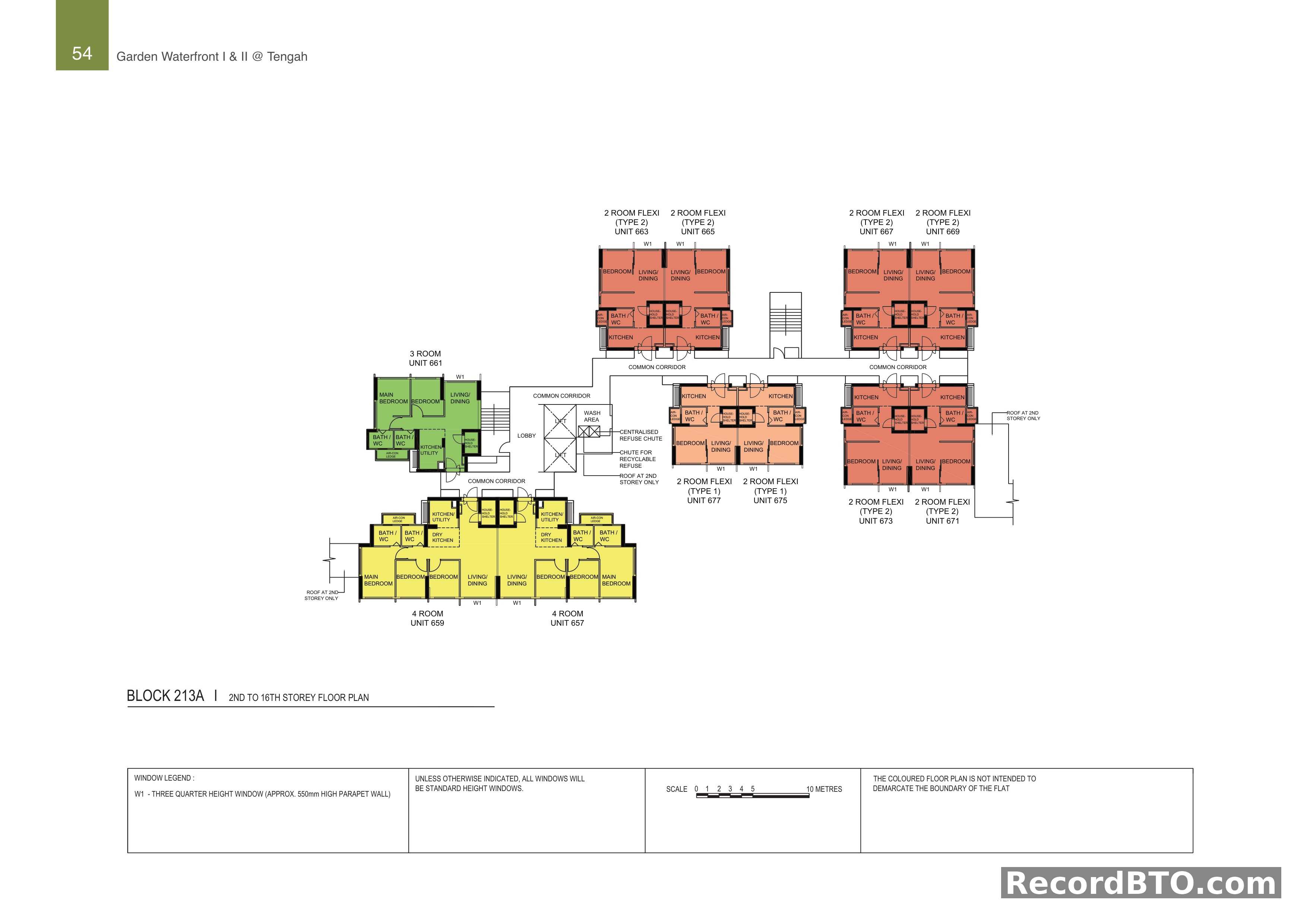 Block 213A: 2nd-16th Storey Floor Plans