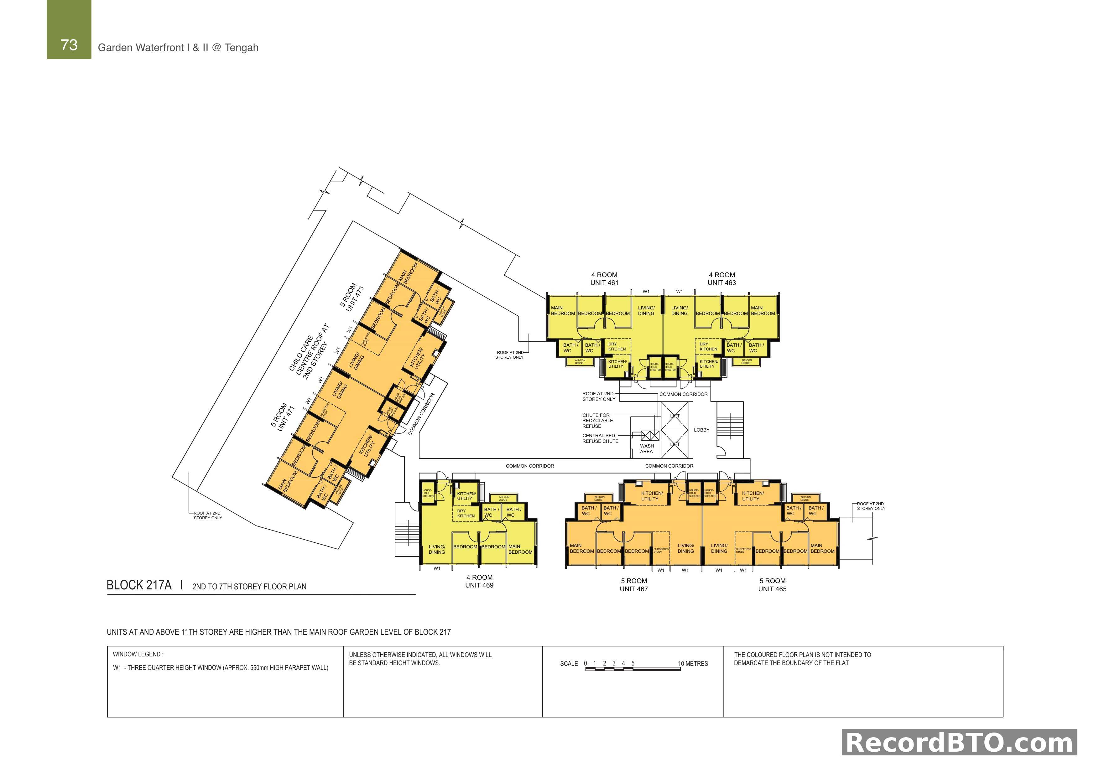 Block 217A: 2nd-7th Storey Floor Plan