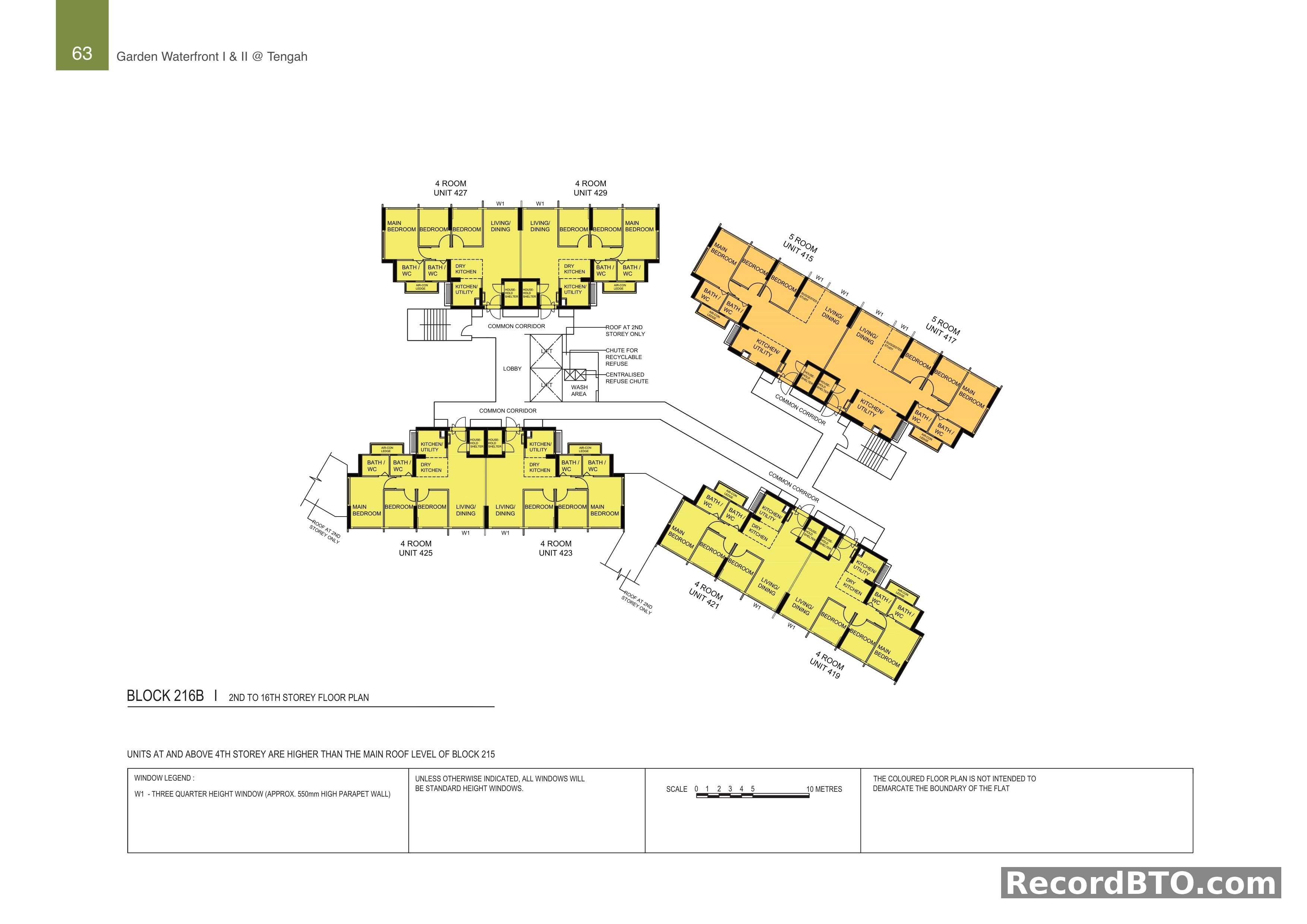 Block 216B: 2nd to 16th Storey Floor Plans